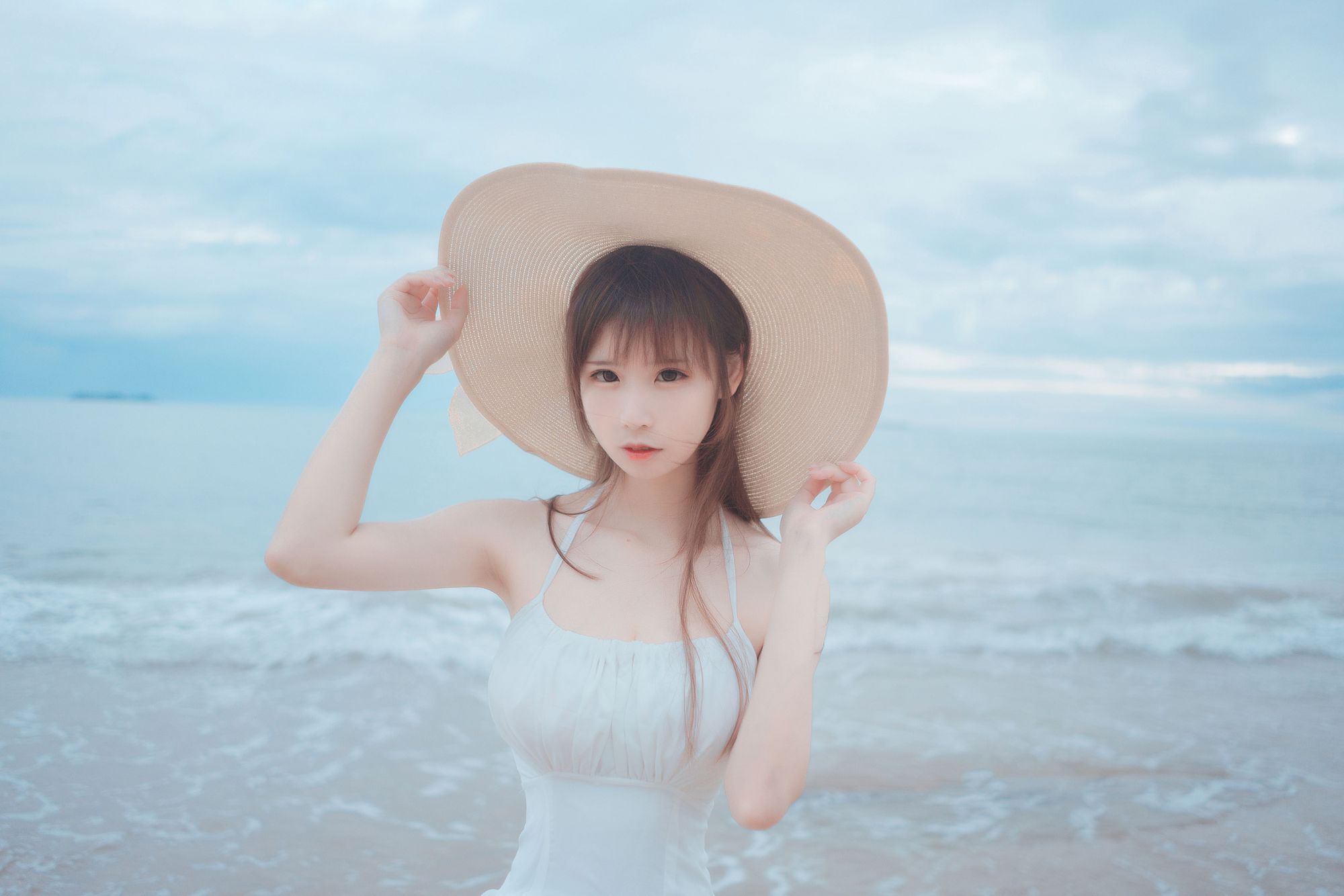 图片[3]-爱老师_PhD No.011 海岸 白裙（9P） - 图友-图友