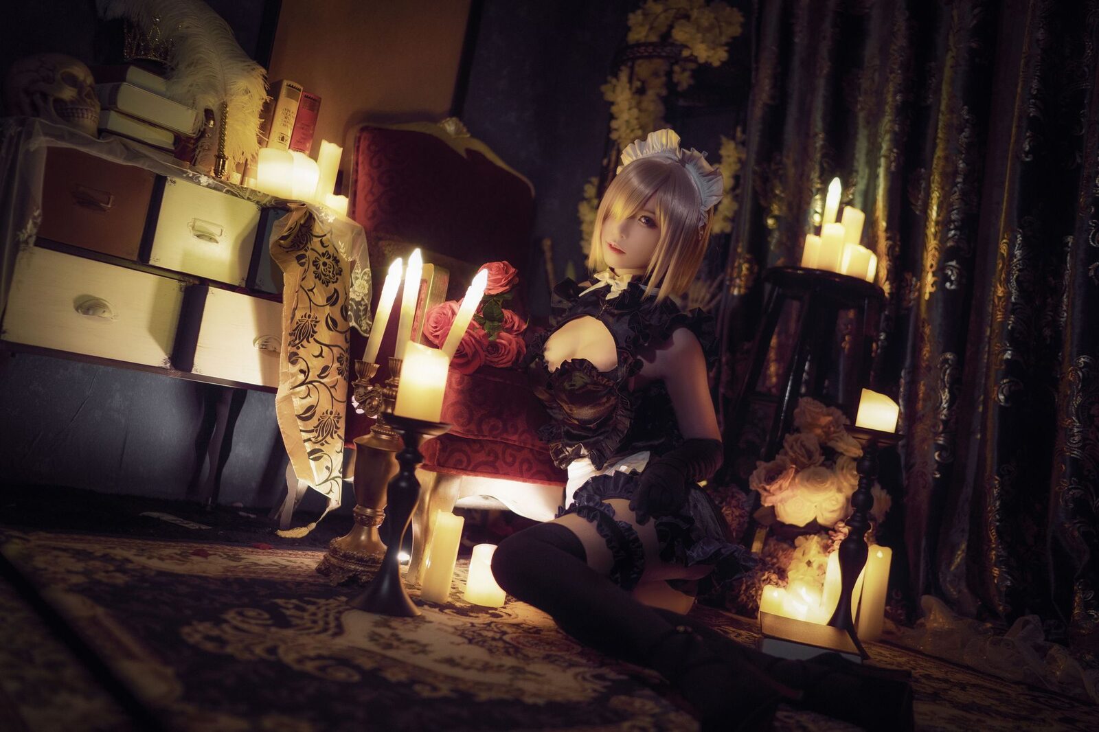 玛修YD女仆 - 爱老师_PhD cosplay 第4张