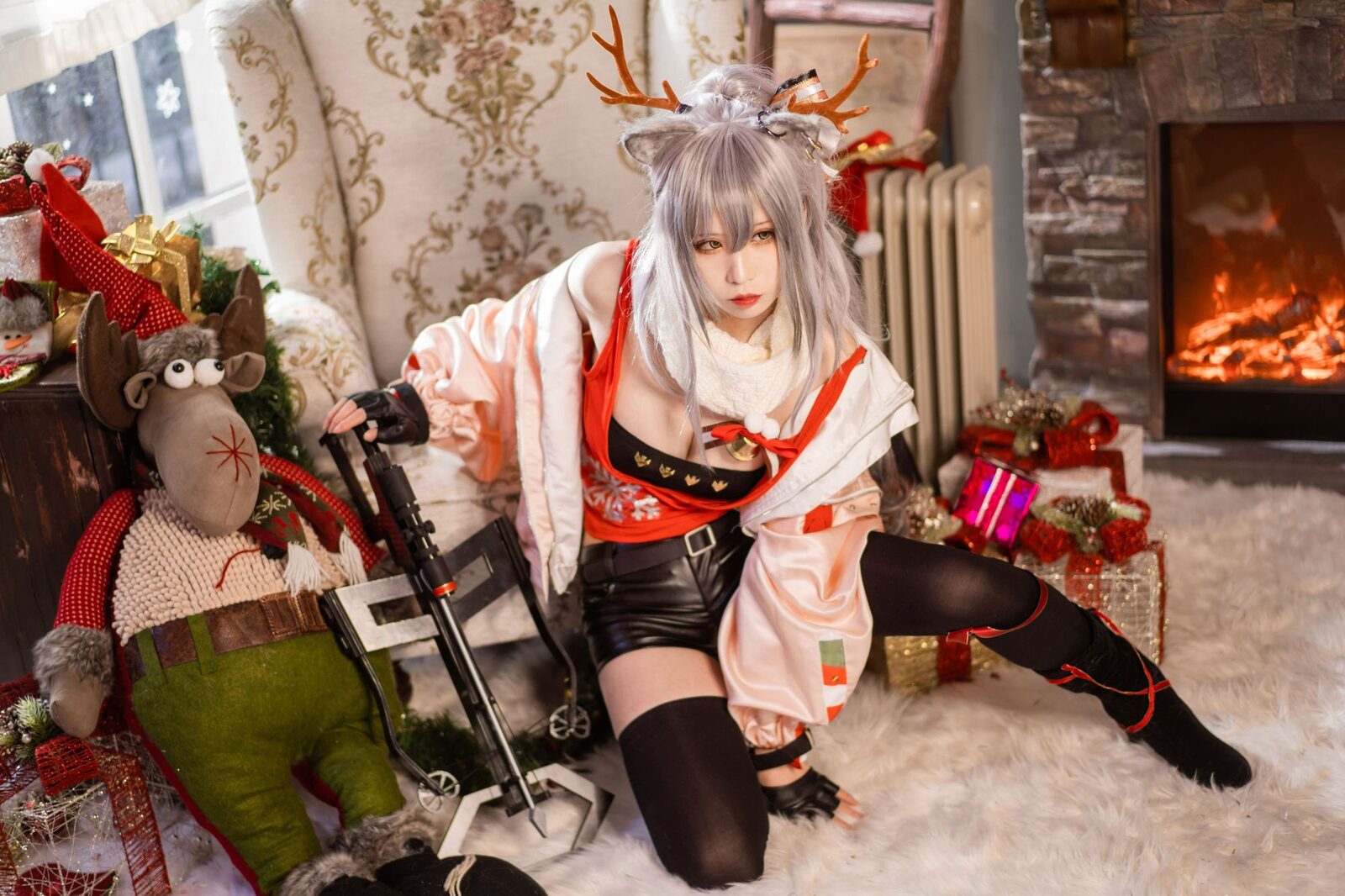 明日方舟 厚礼 黑cos - 爱老师_PhD cosplay 第4张