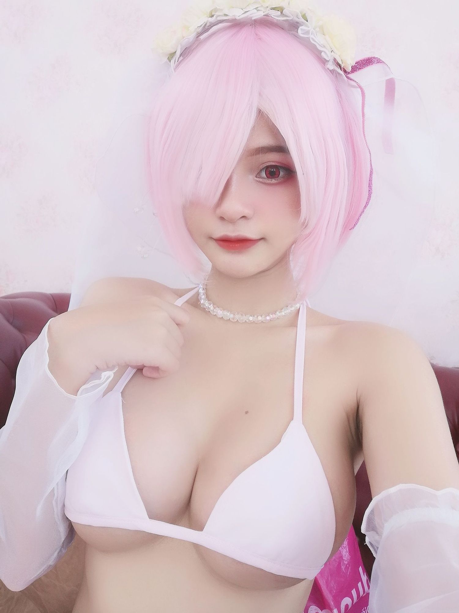 图片[3]-Azami No.006 Ram Wedding Selfies / Ram Azami x Rem Hidori Bride Lingerie （40P） - 图友-图友