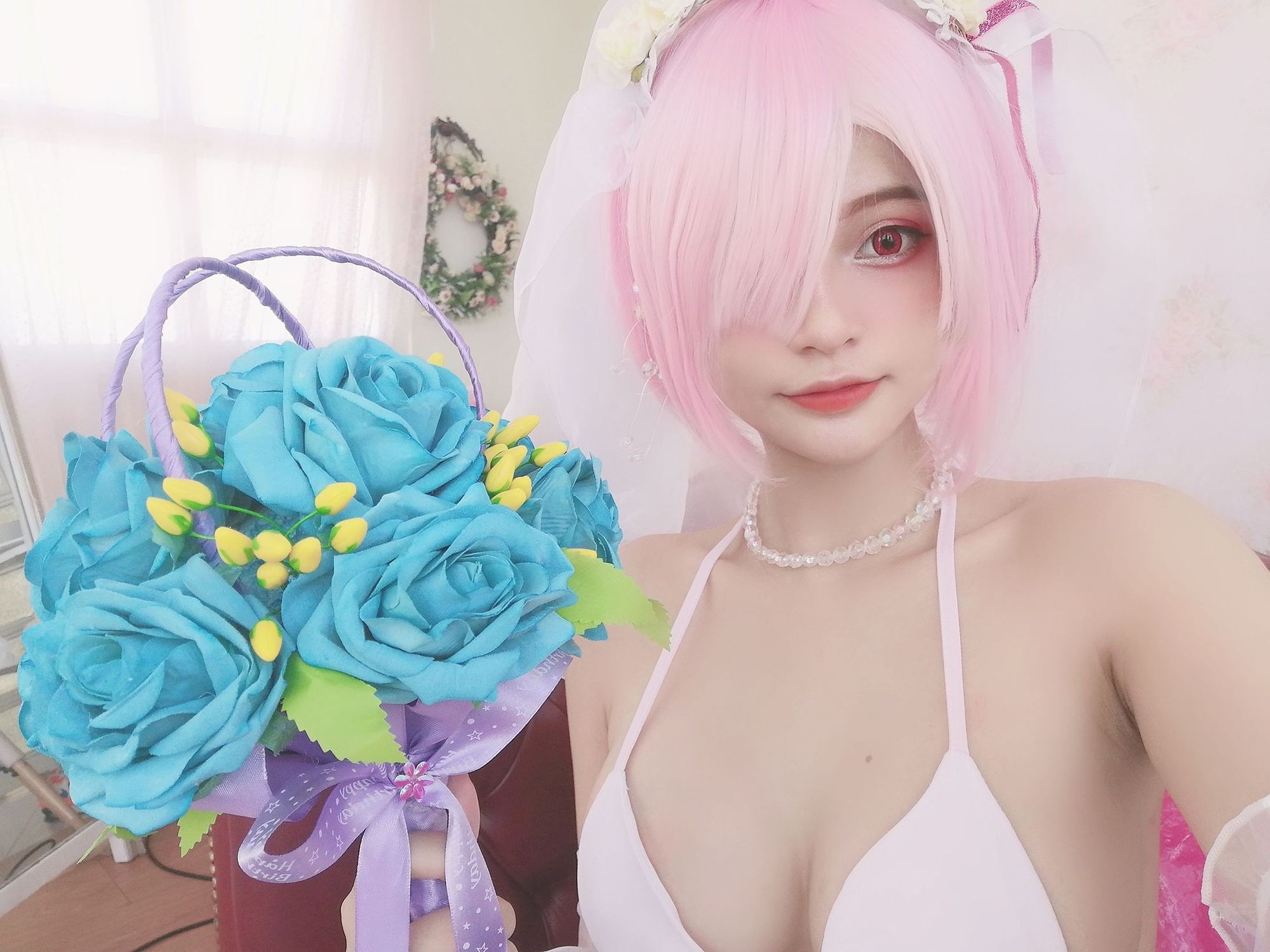 图片[4]-Azami No.006 Ram Wedding Selfies / Ram Azami x Rem Hidori Bride Lingerie （40P） - 图友-图友