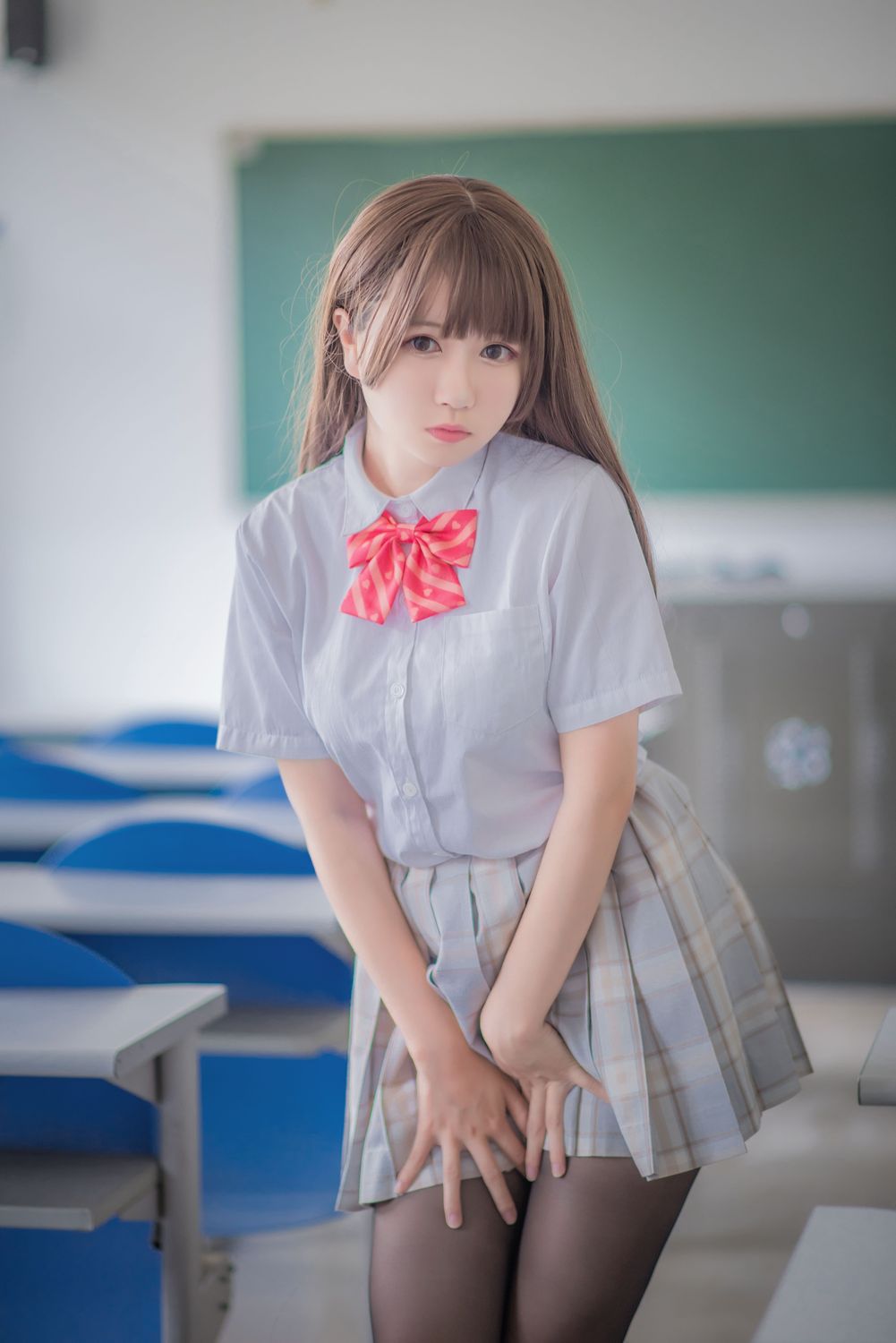 图片[3]-白金Saki No.009 制服黑丝（24P） - 图友-图友