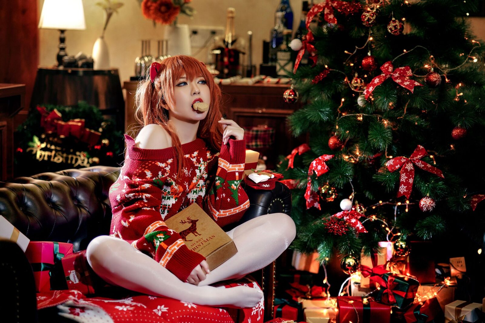 式波・ー ASUKA Christmas - BANBANKO半半子 cosplay 第4张