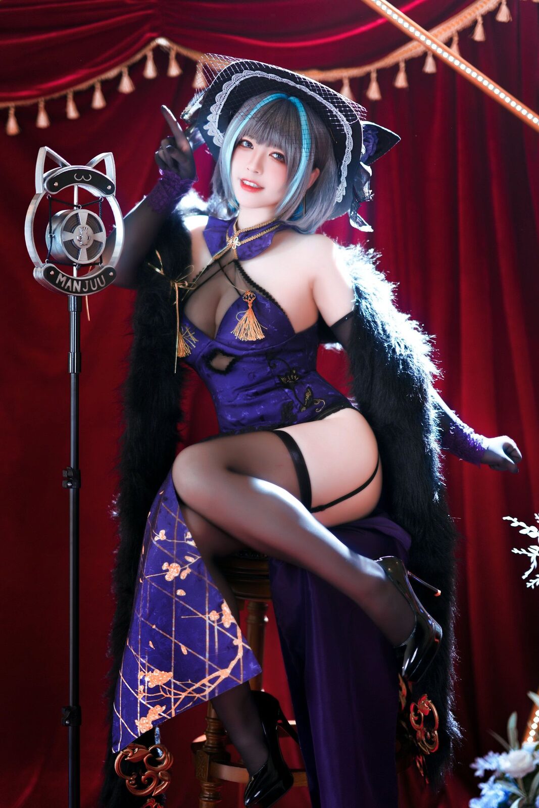 柴郡旗袍 - BANBANKO半半子 cosplay 第3张