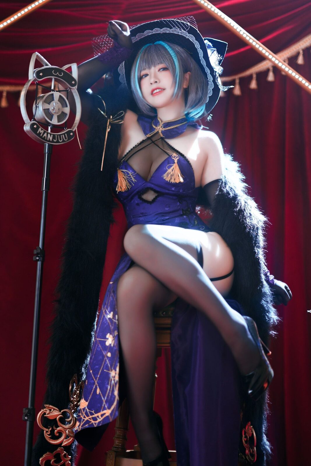 柴郡旗袍 - BANBANKO半半子 cosplay 第4张