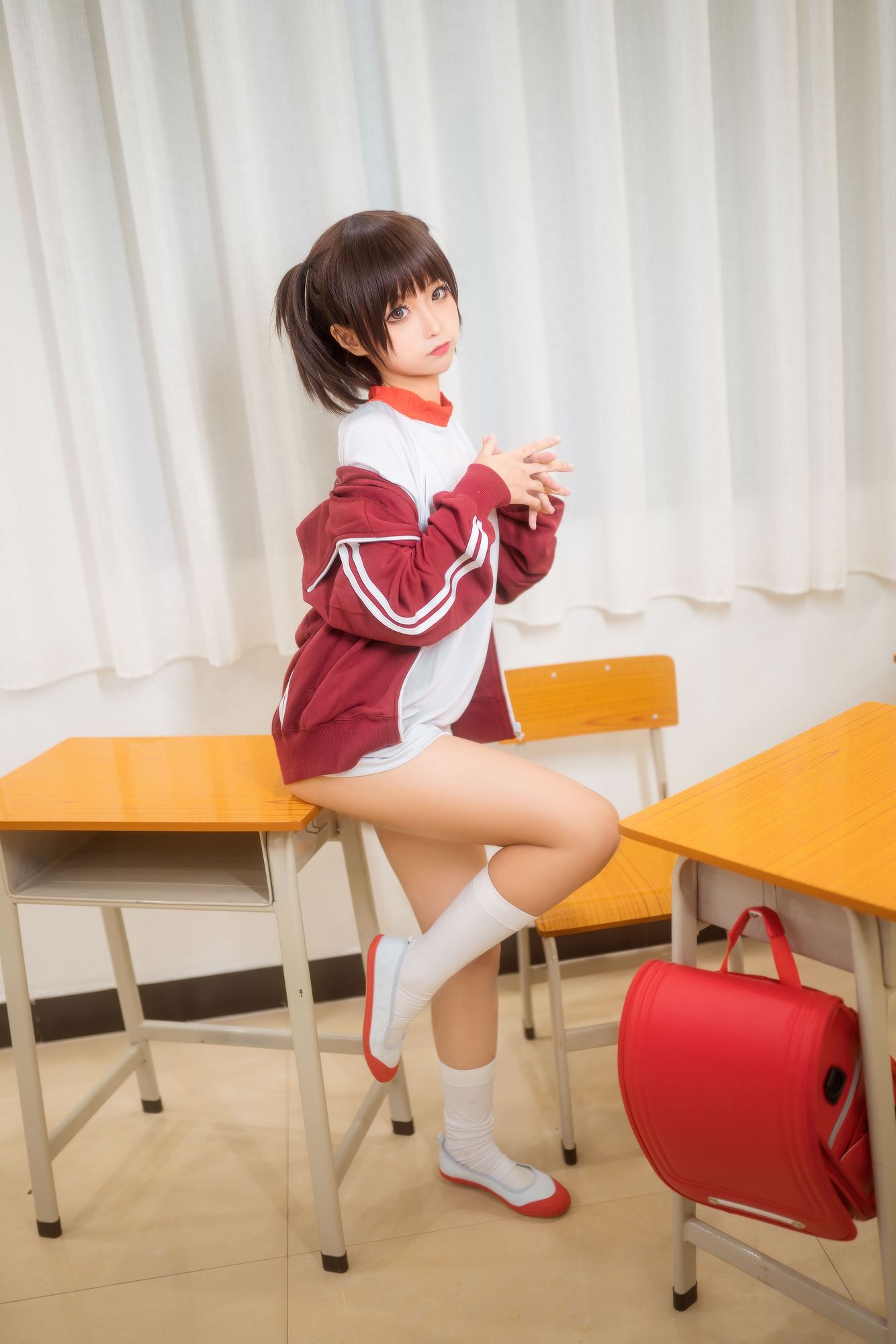 图片[2]-蠢沫沫 No.030 体操服红（45P） - 图友-图友