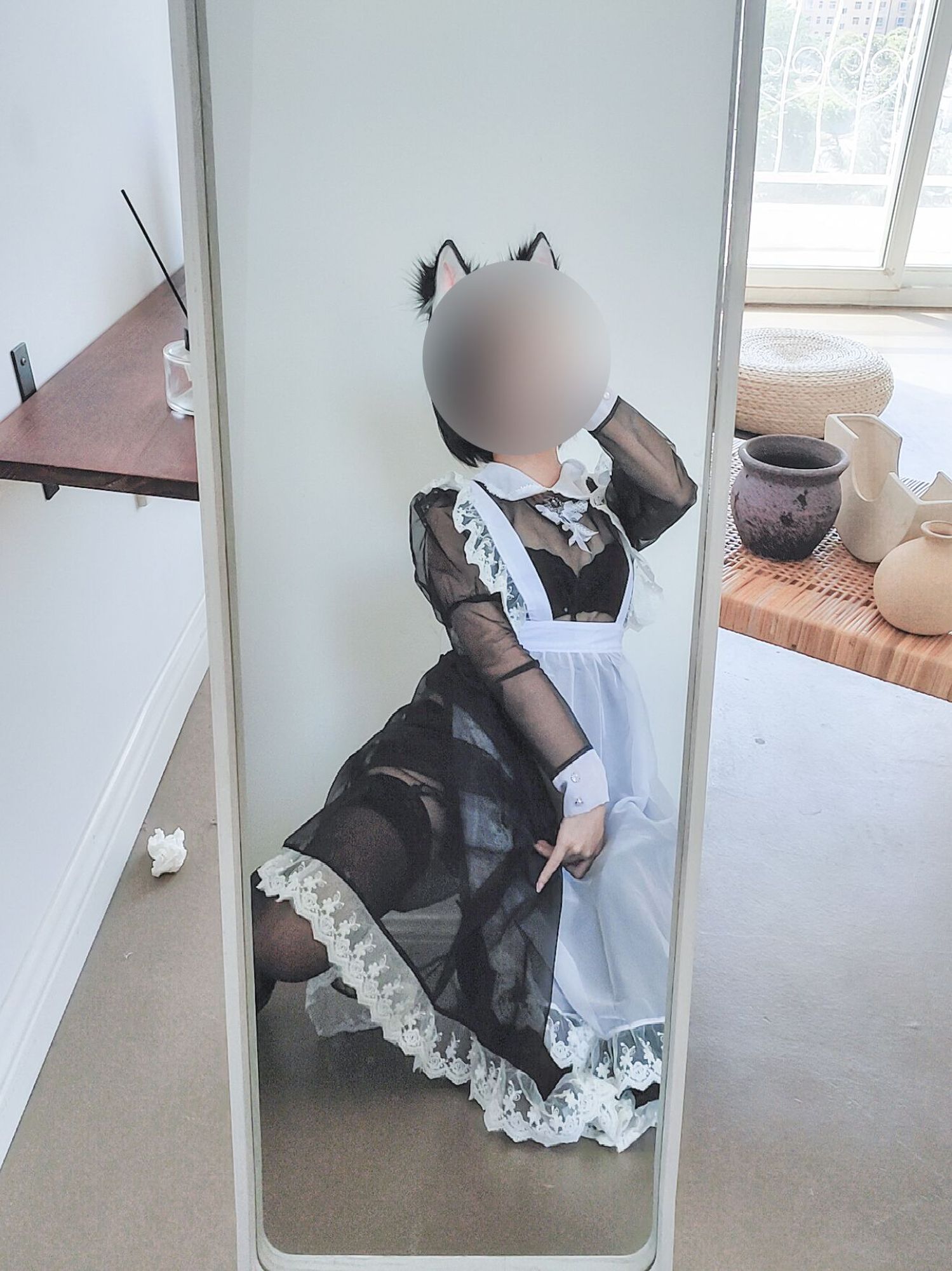 图片[2]-蠢沫沫 No.034 透明女仆自拍（42P） - 图友-图友