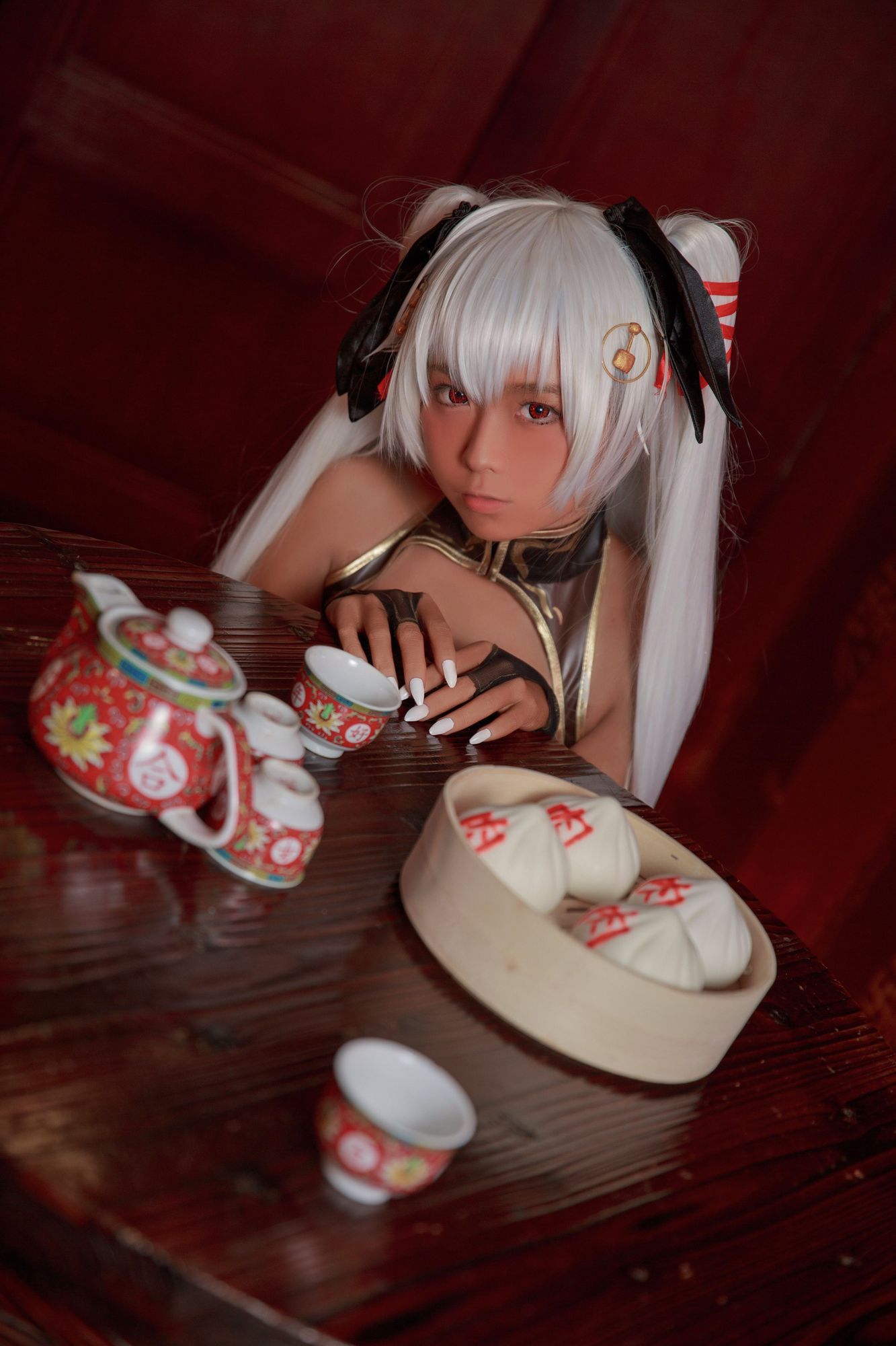 图片[3]-G44不会受伤 No.022 褐色旗袍娘（18P）-图友
