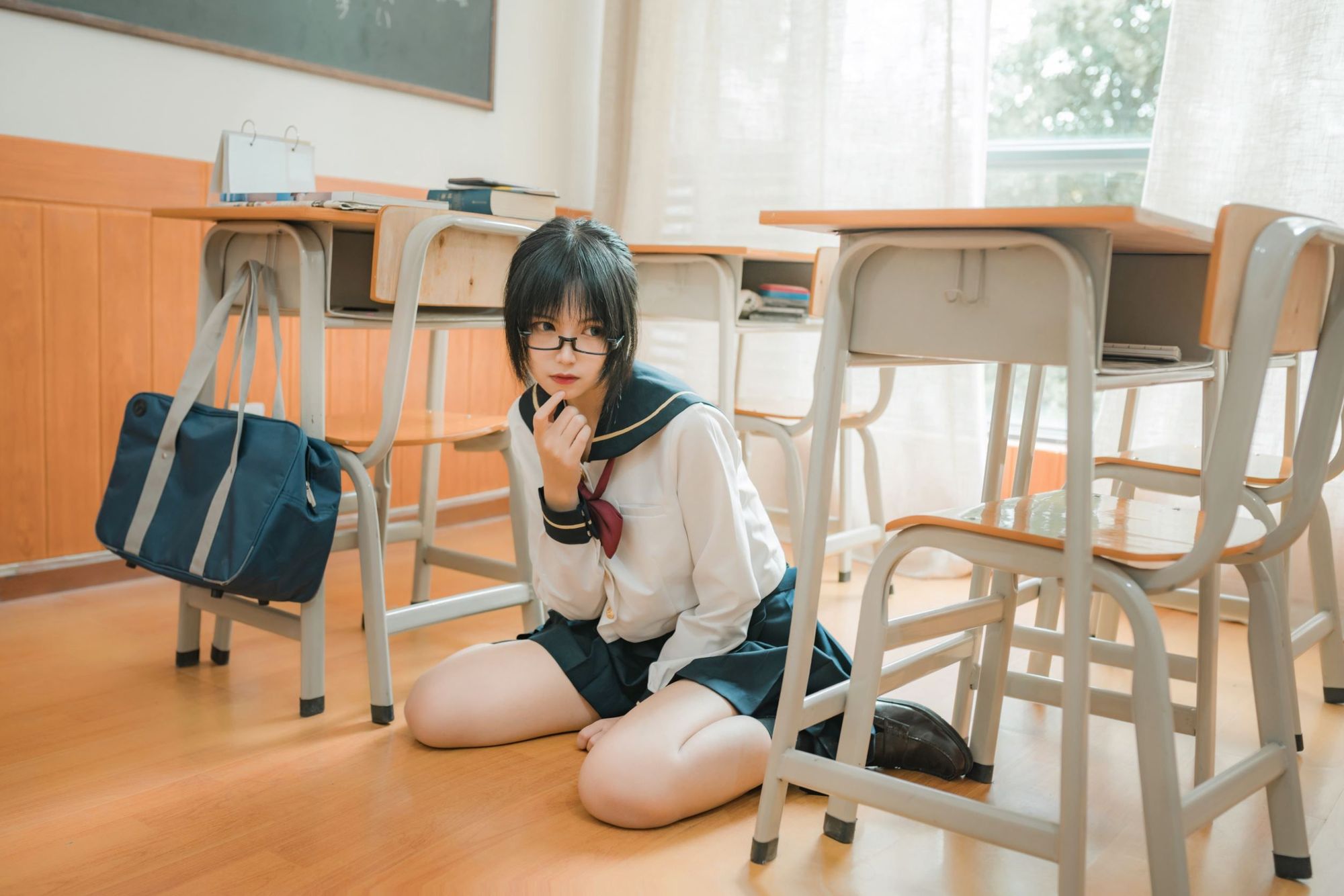 图片[3]-枸名(逐月su) No.016 自宅jk（68P） - 图友-图友