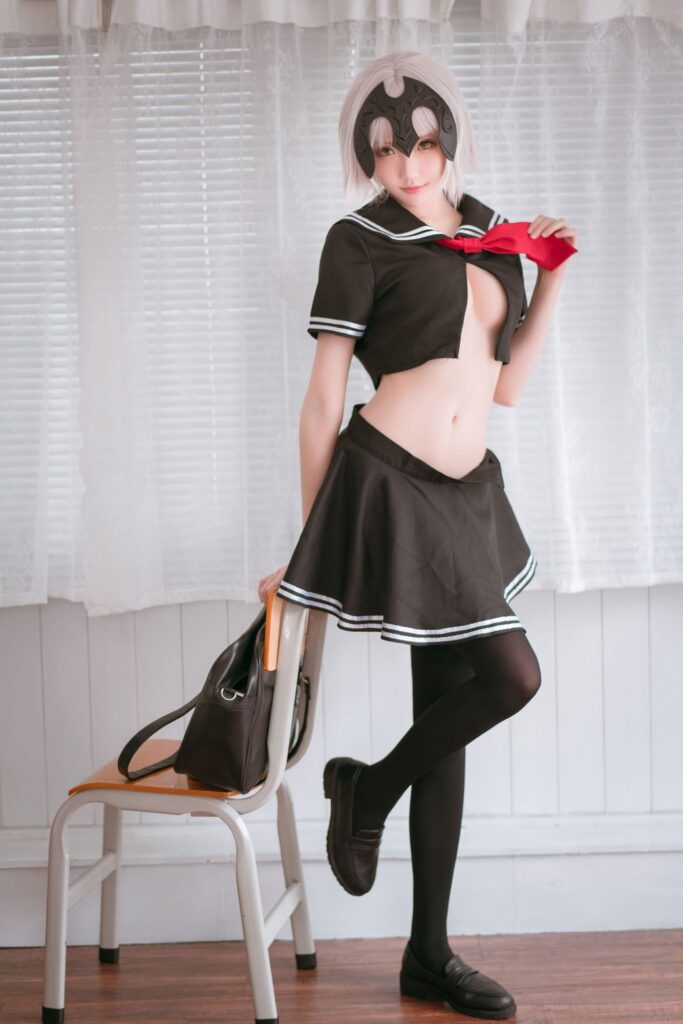 瓜希酱 No.006 黑贞德 校服（13P）-图友