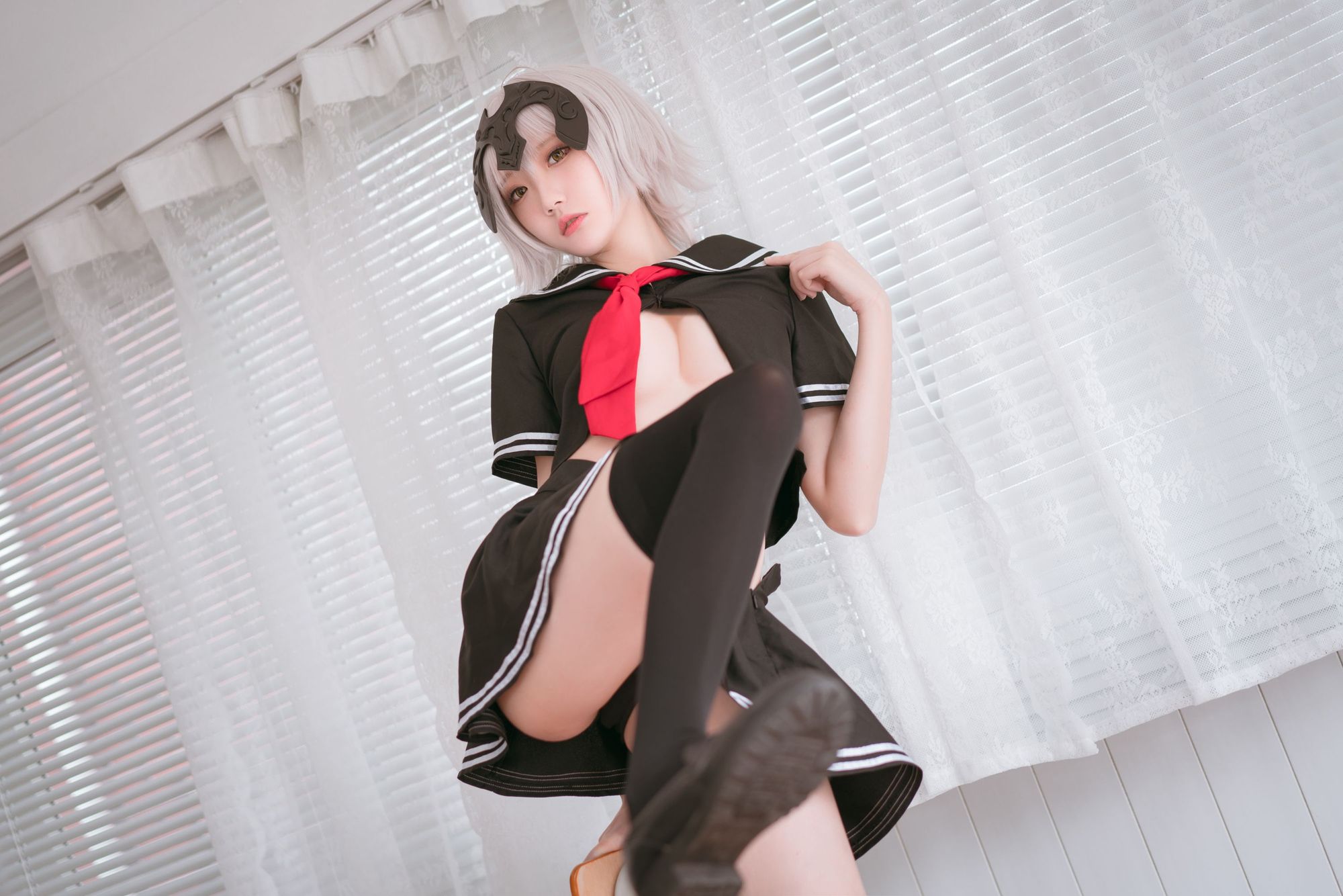 图片[4]-瓜希酱 No.006 黑贞德 校服（13P） - 图友-图友