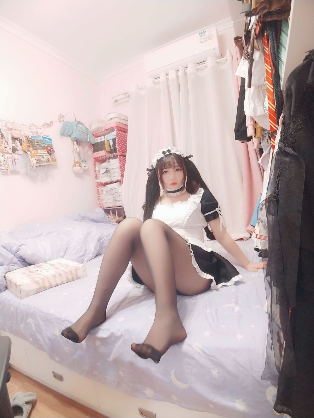 黑丝女仆 - 古川 cosplay 第5张