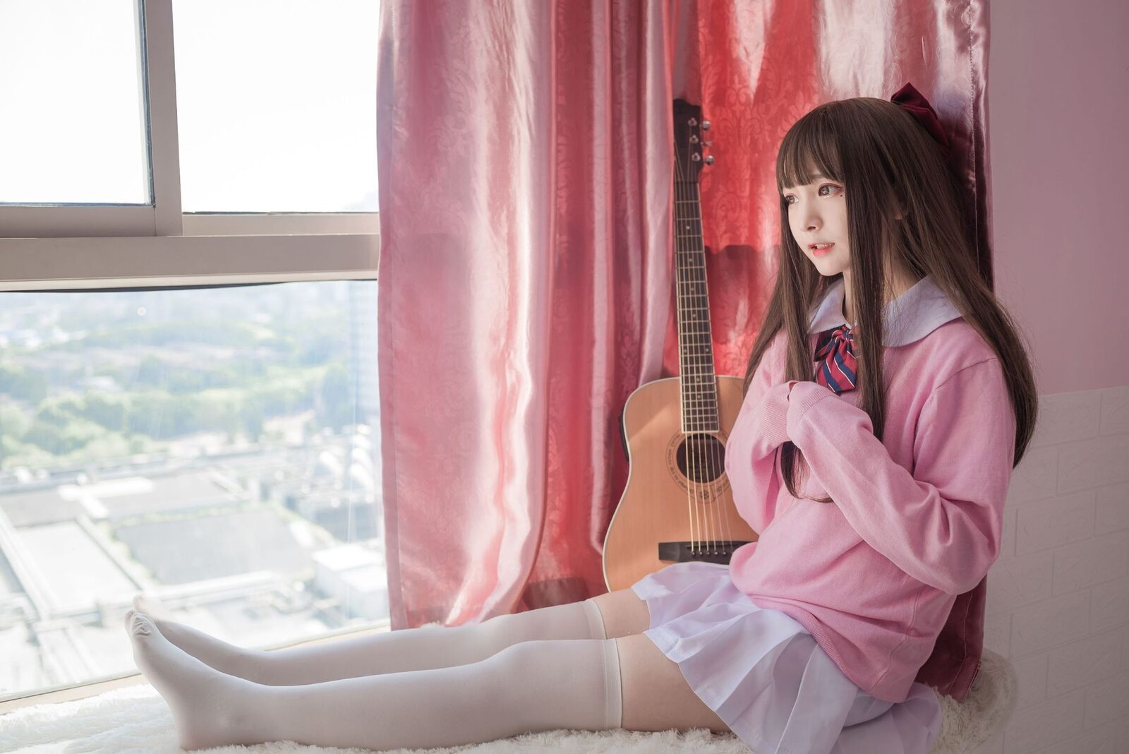 粉色jk - 古川 cosplay 第3张