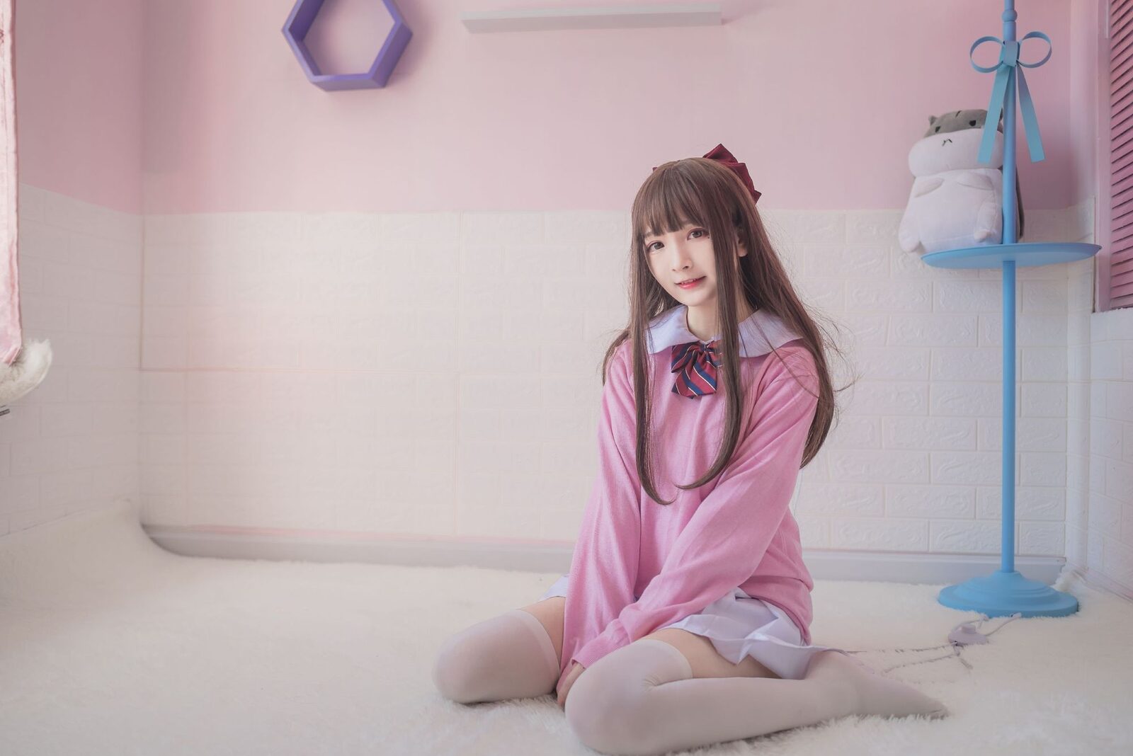 粉色jk - 古川 cosplay 第5张