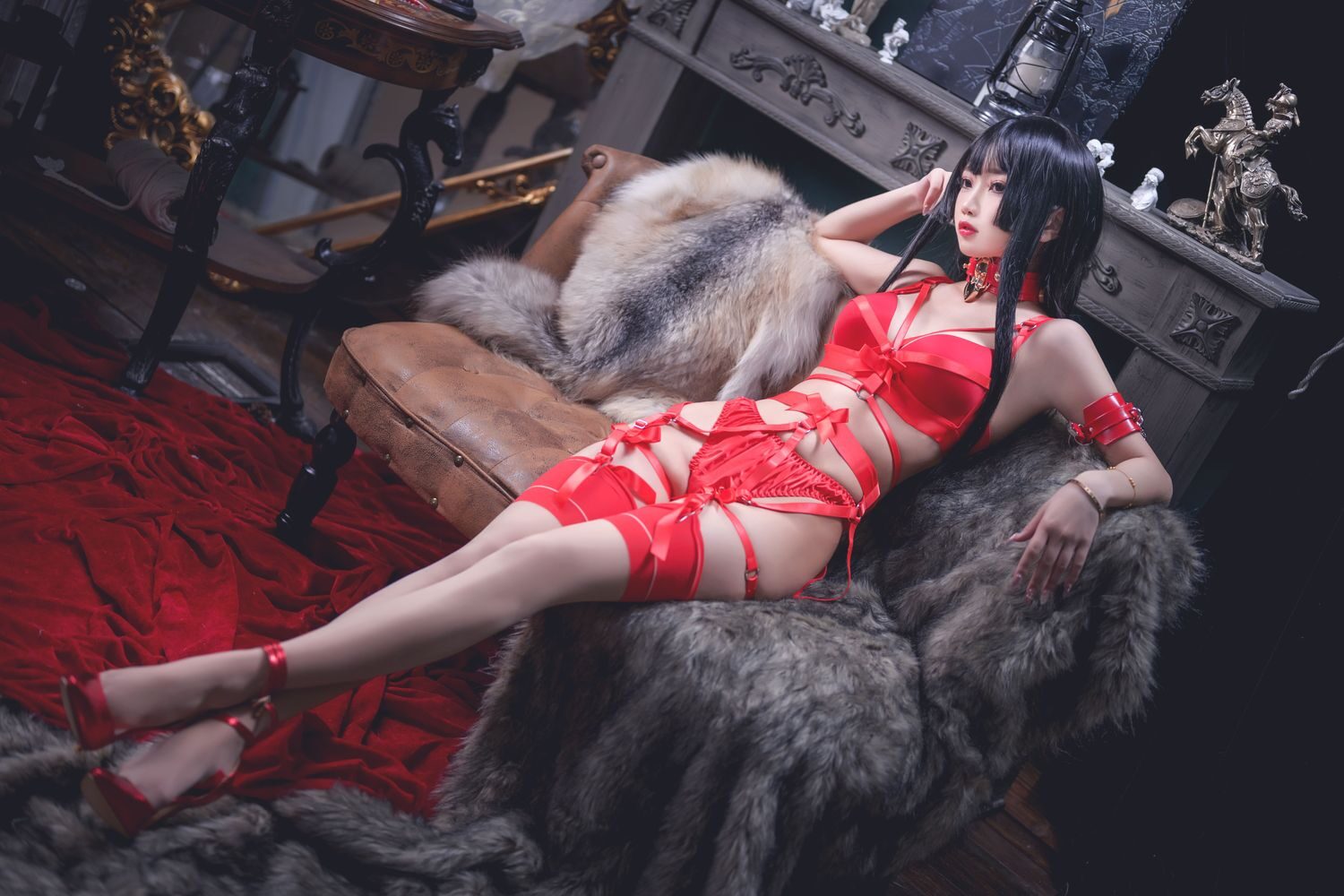 红色束缚 - 鬼畜瑶在不在w cosplay 第4张