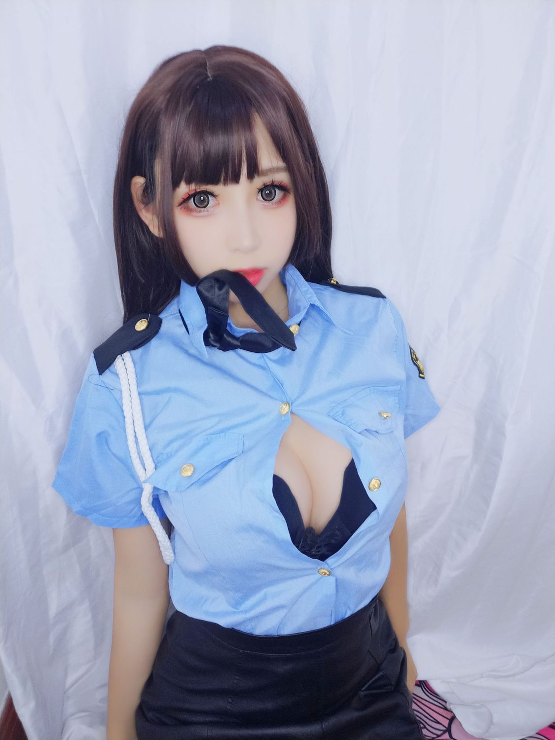 图片[5]-黑米粥(小酥酱) No.005 蓝色制服（15P） - 图友-图友