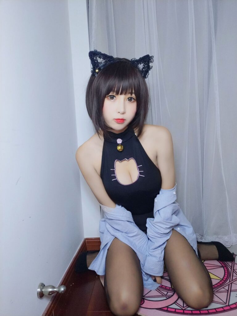 黑米粥(小酥酱) No.007 露背猫咪（6P）-图友