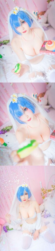黑米粥(小酥酱) No.008 蕾姆婚纱(9P)-图友