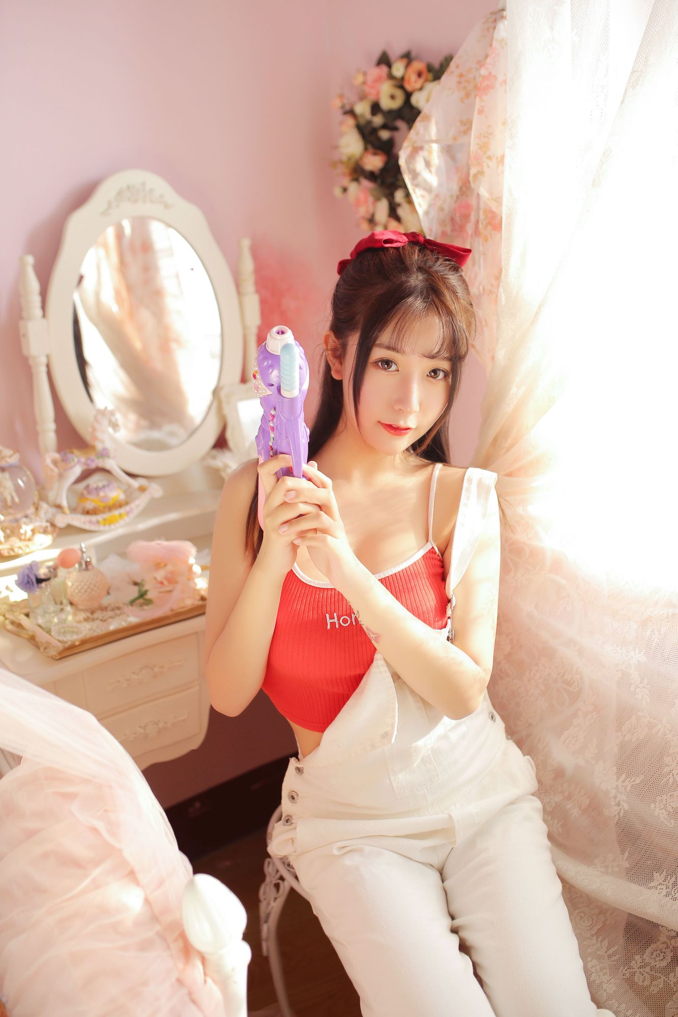 图片[2]-猫九酱Sakura No.016 红色吊带（18P） - 图友-图友