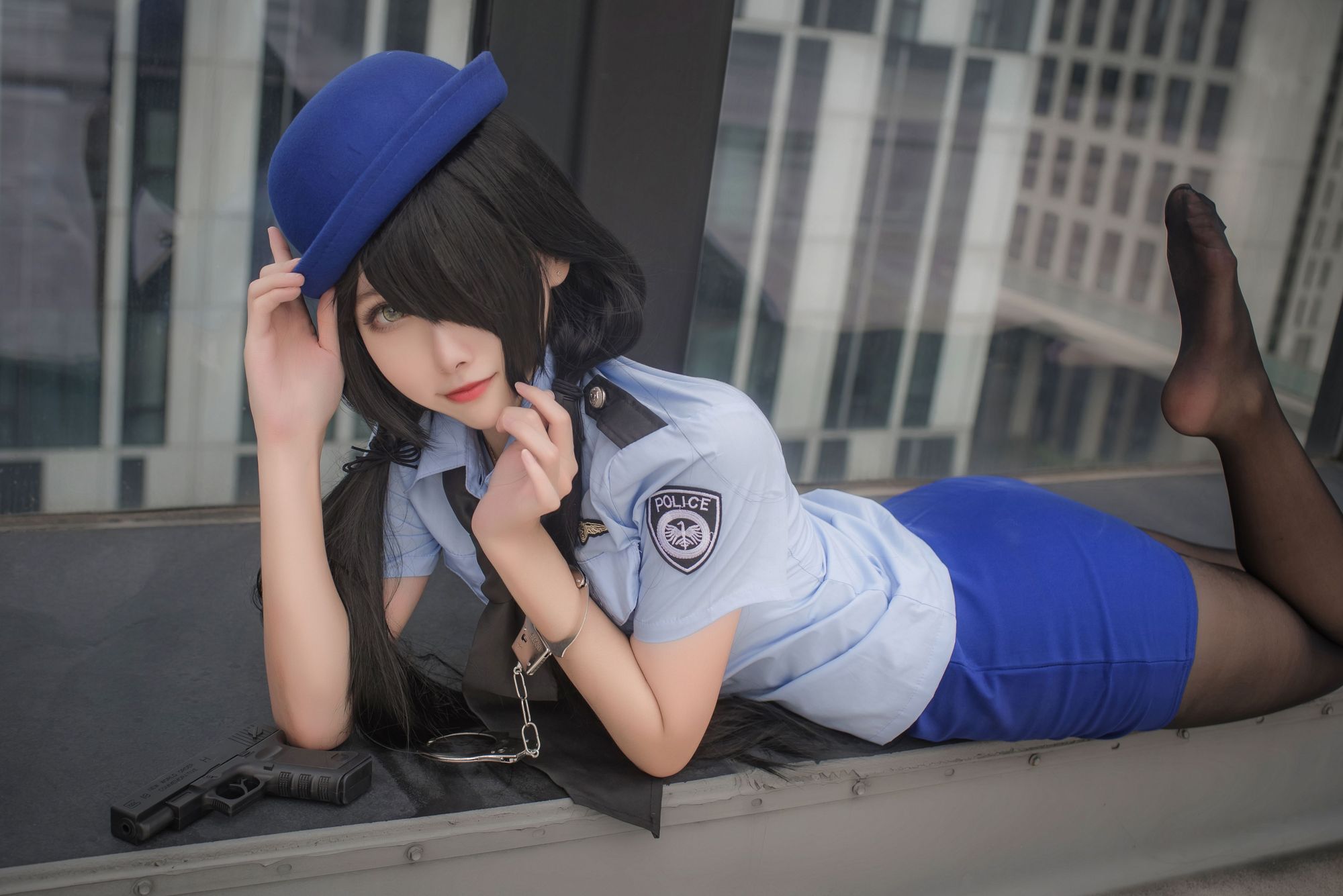 momoko葵葵 No.017 狂三 女警（20P） - 图友-图友