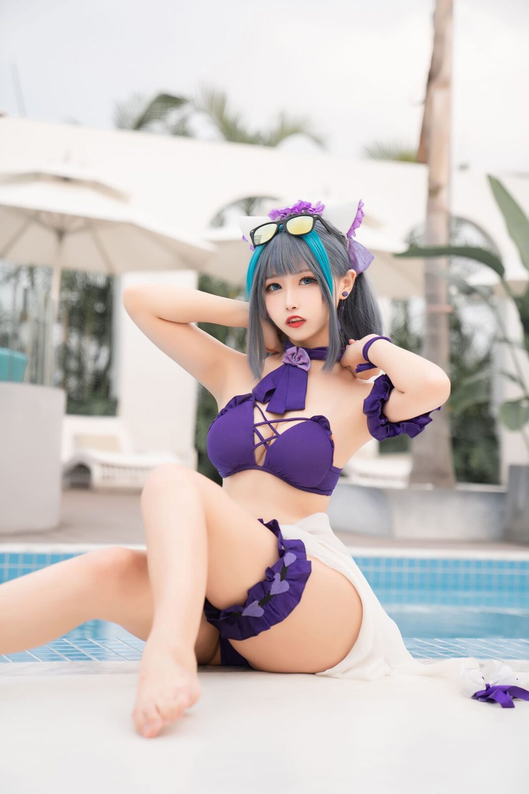 柴郡水着 - momoko葵葵 cosplay 第1张