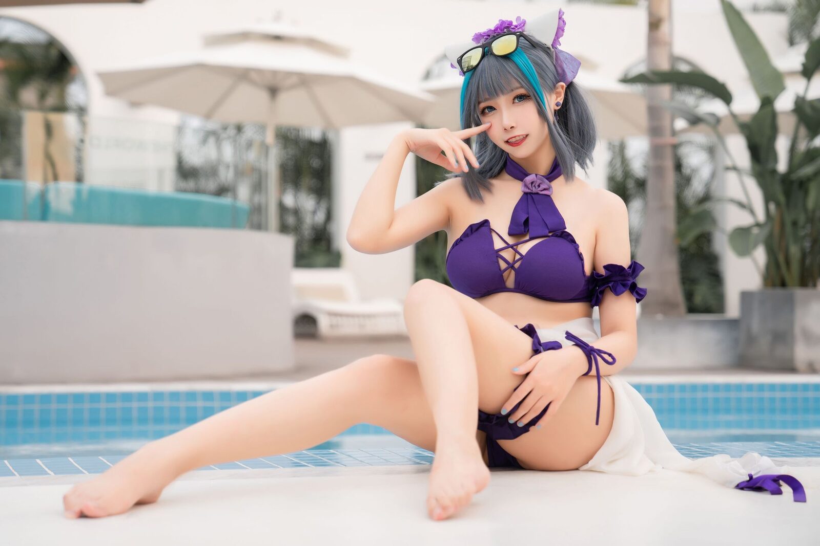 柴郡水着 - momoko葵葵 cosplay 第2张