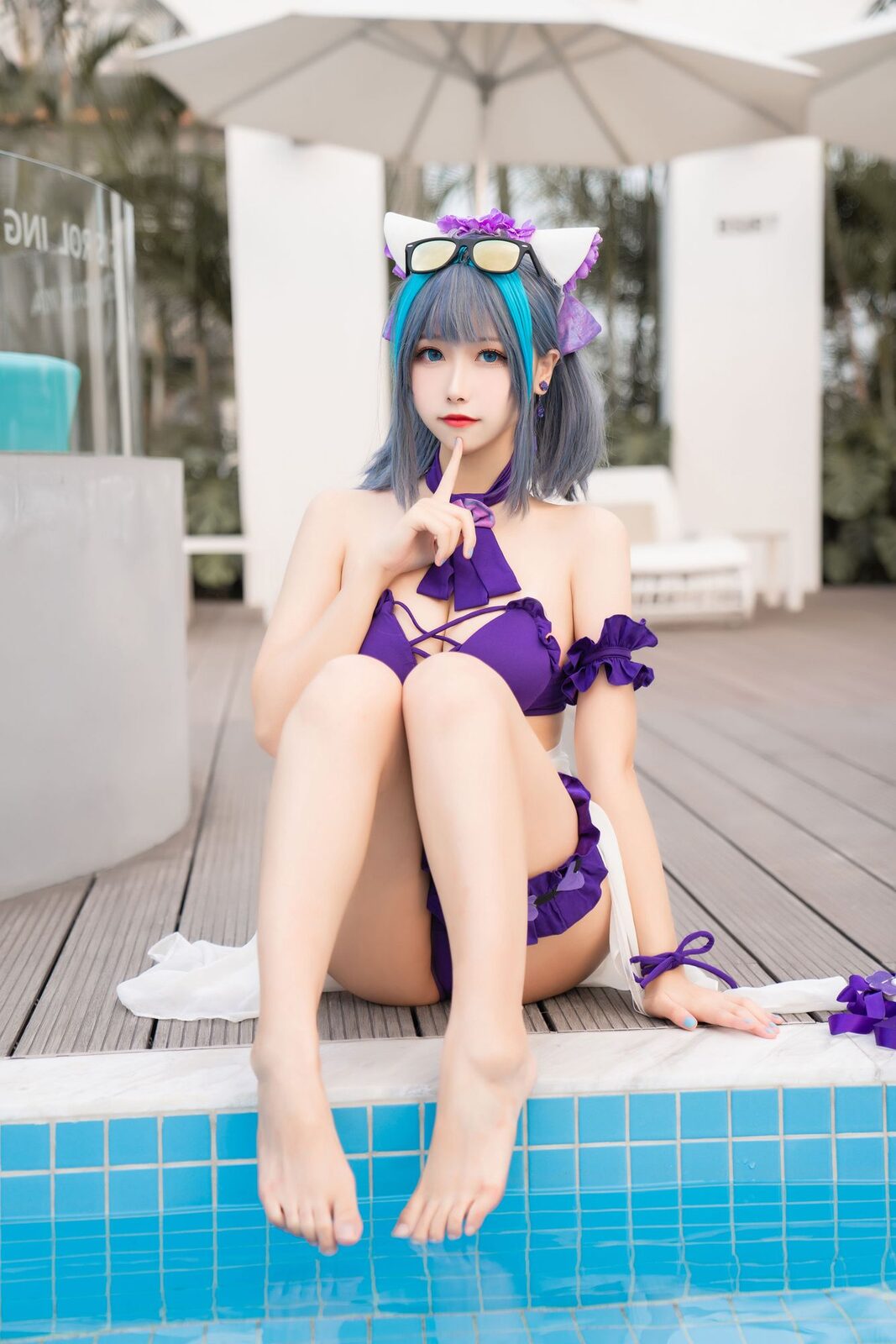 柴郡水着 - momoko葵葵 cosplay 第3张