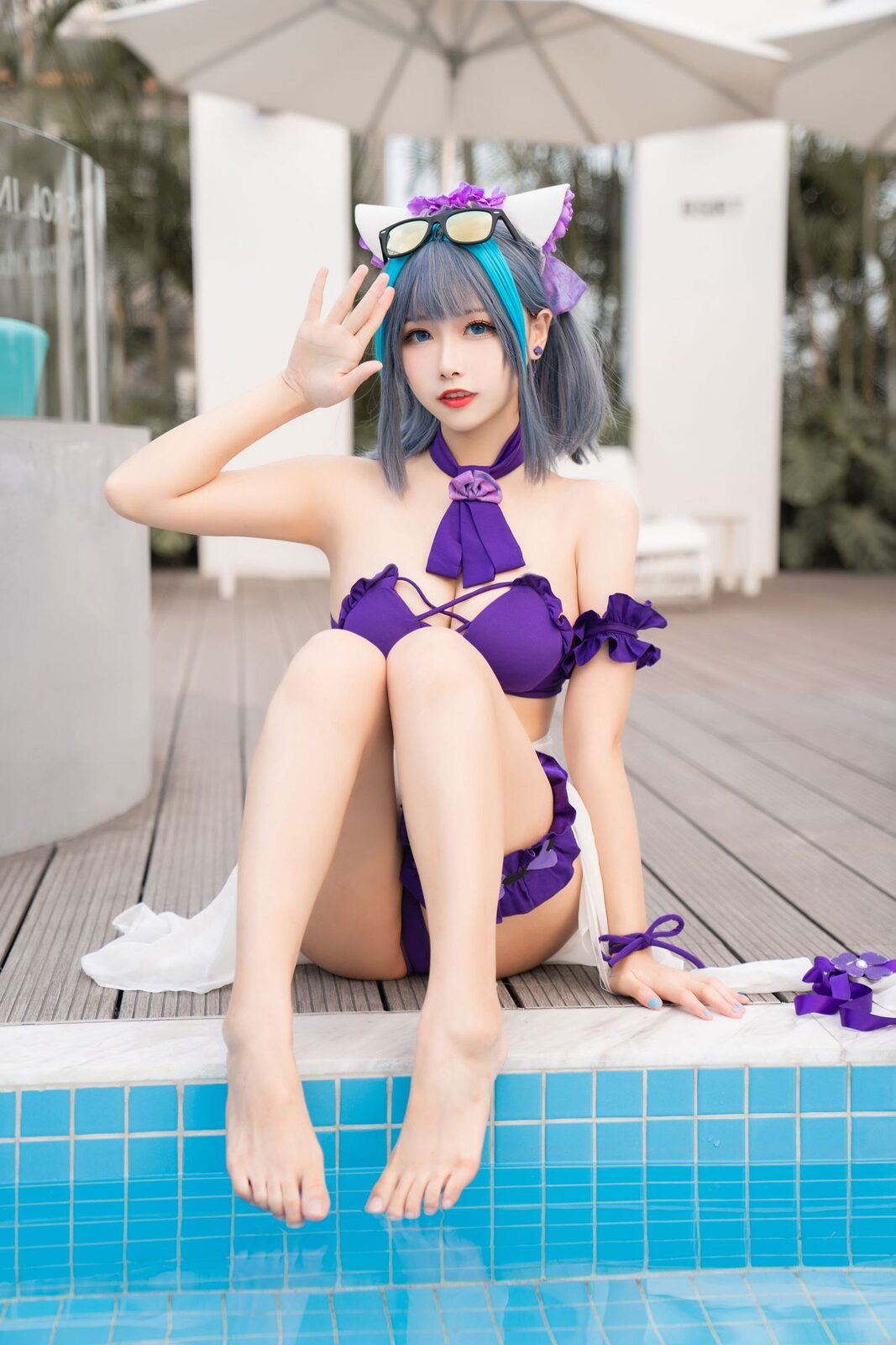 柴郡水着 - momoko葵葵 cosplay 第4张