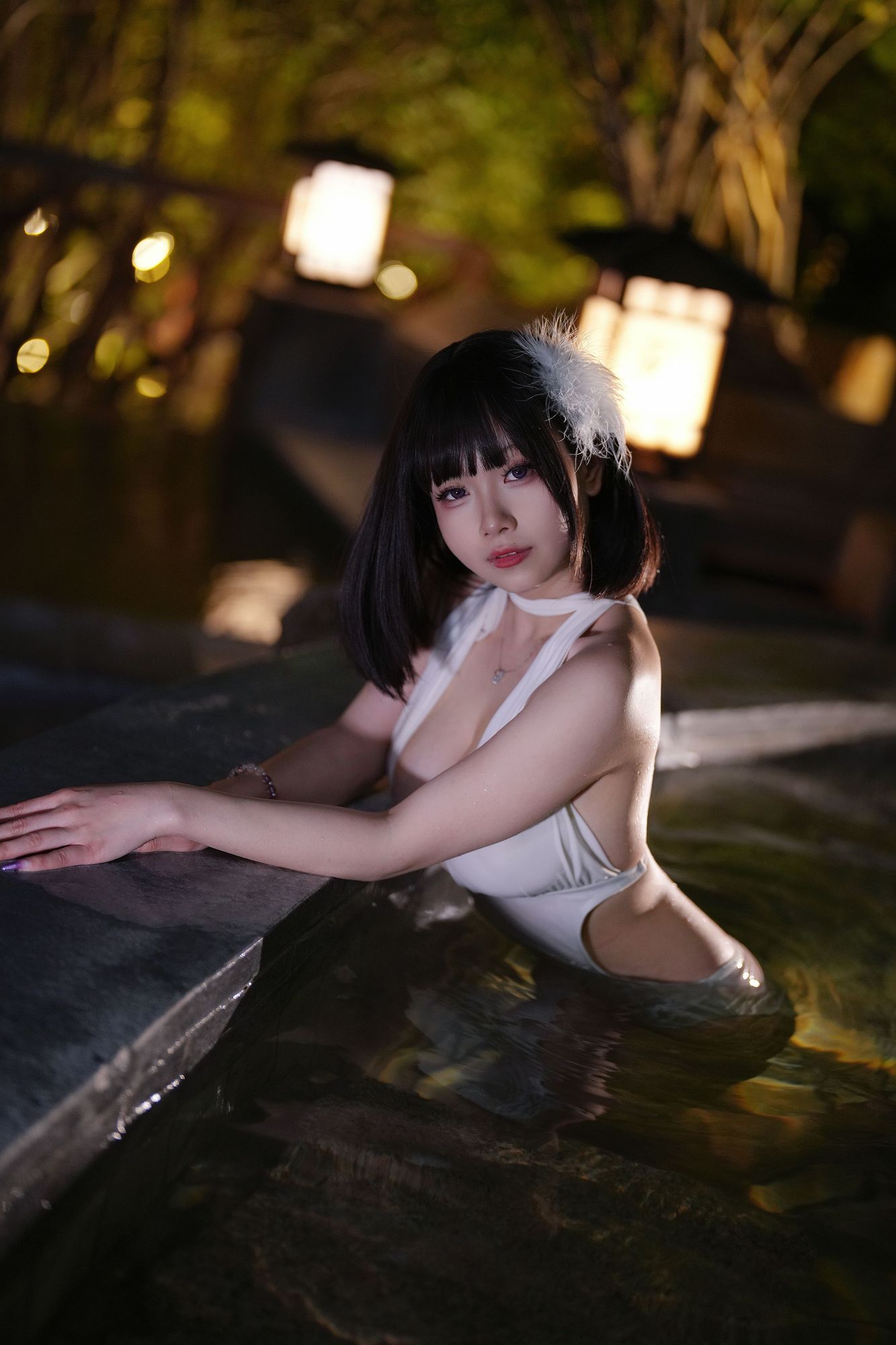 末夜787 No.011 夏日白色泳装（23P） - 图友-图友