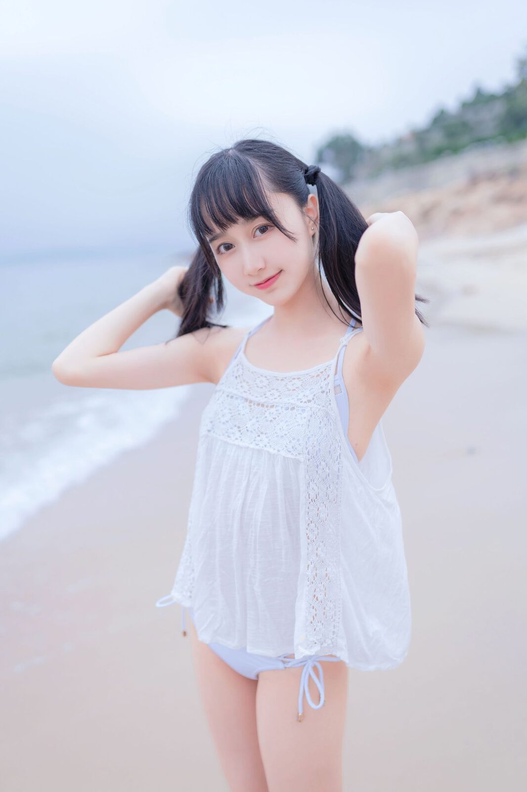 海边白色比基尼电子版 - 木棉棉OwO cosplay 第3张