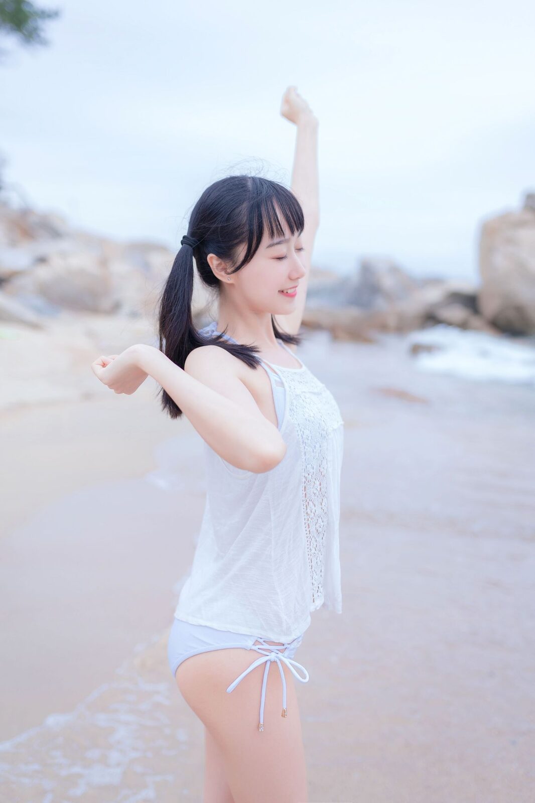 海边白色比基尼电子版 - 木棉棉OwO cosplay 第5张
