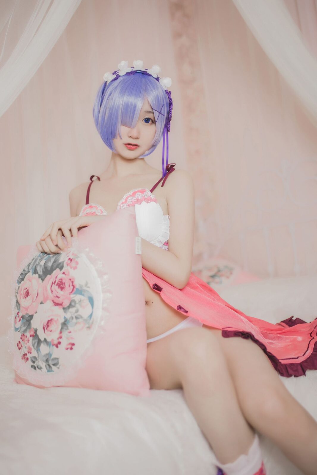 蕾姆睡衣 - 木棉棉OwO cosplay 第5张