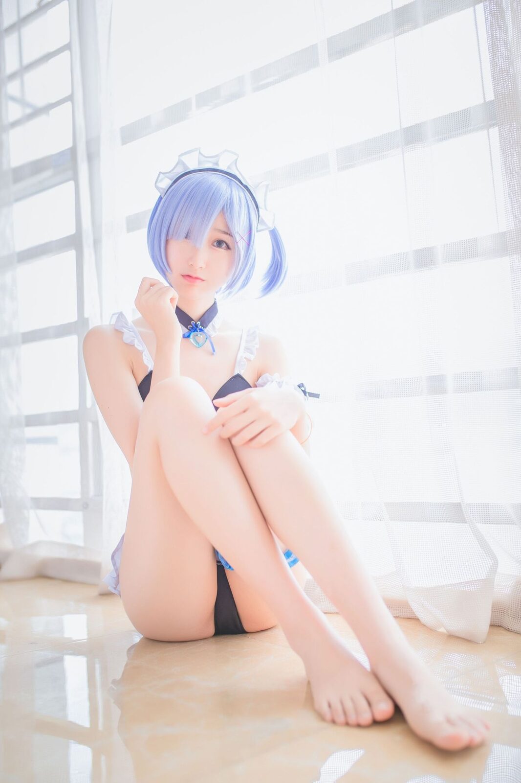 蕾姆泳装 - 木棉棉OwO cosplay 第1张