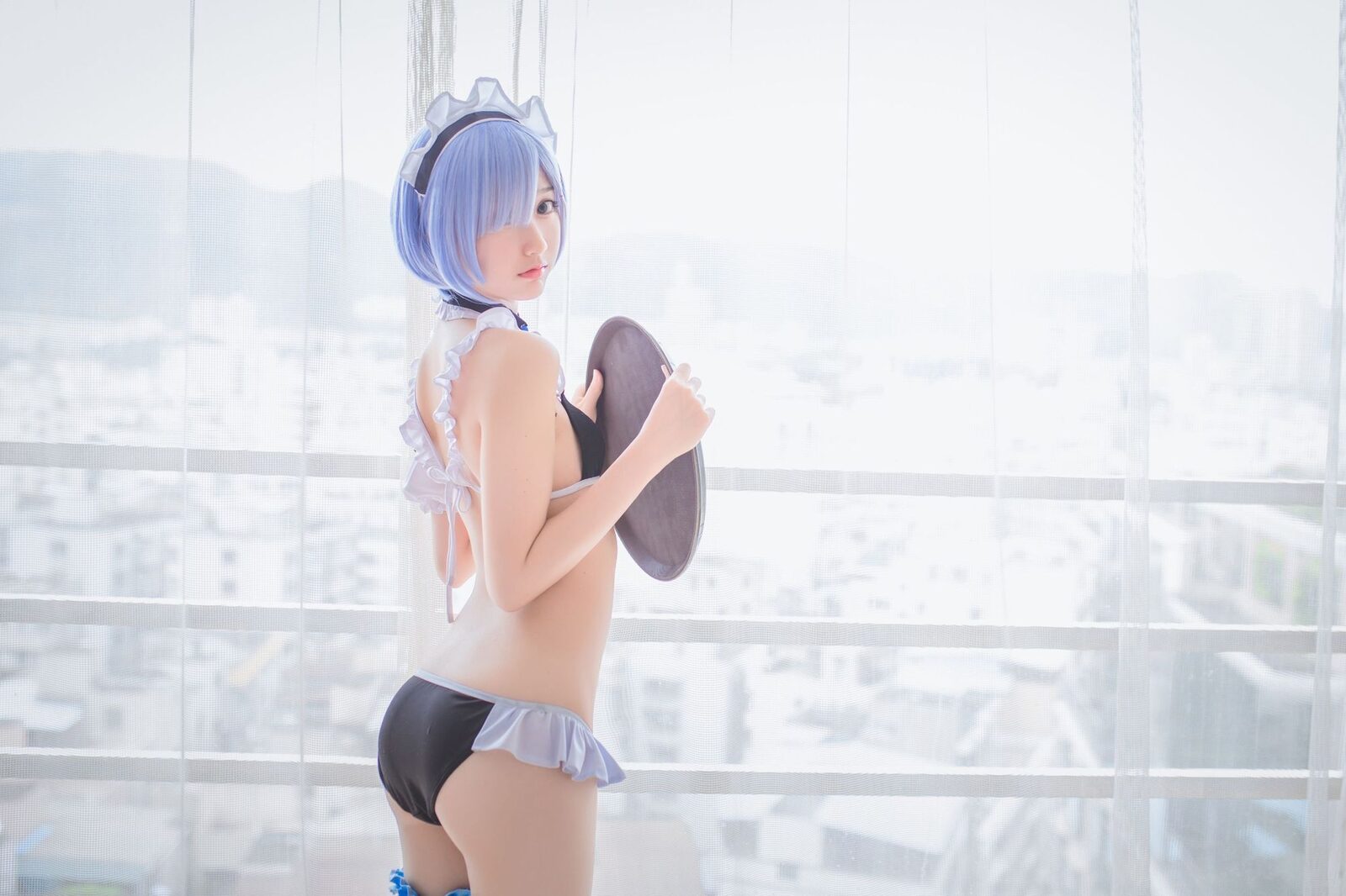 蕾姆泳装 - 木棉棉OwO cosplay 第2张