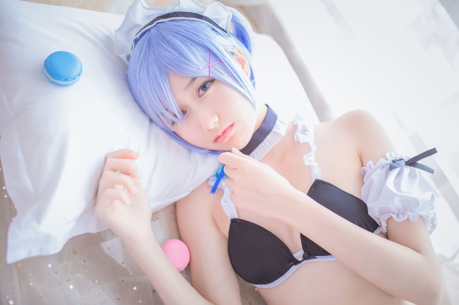蕾姆泳装 - 木棉棉OwO cosplay 第5张