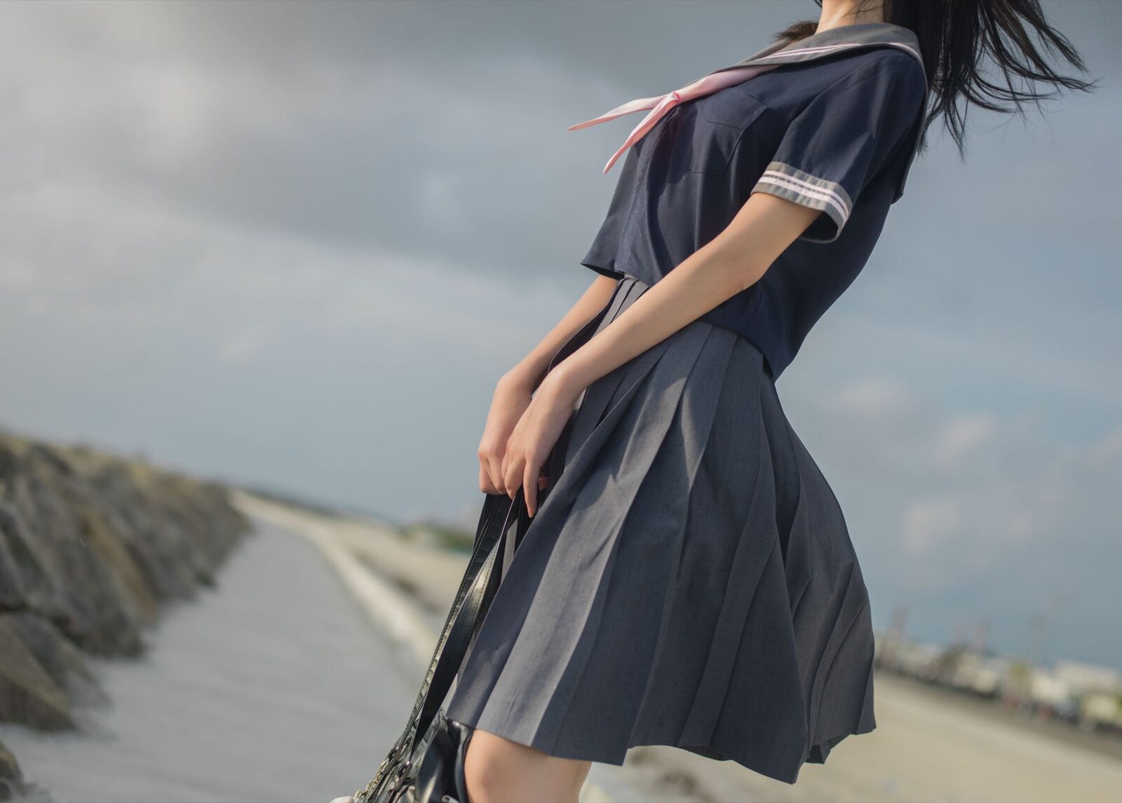 蓝jk - 南桃Momoko cosplay 第2张