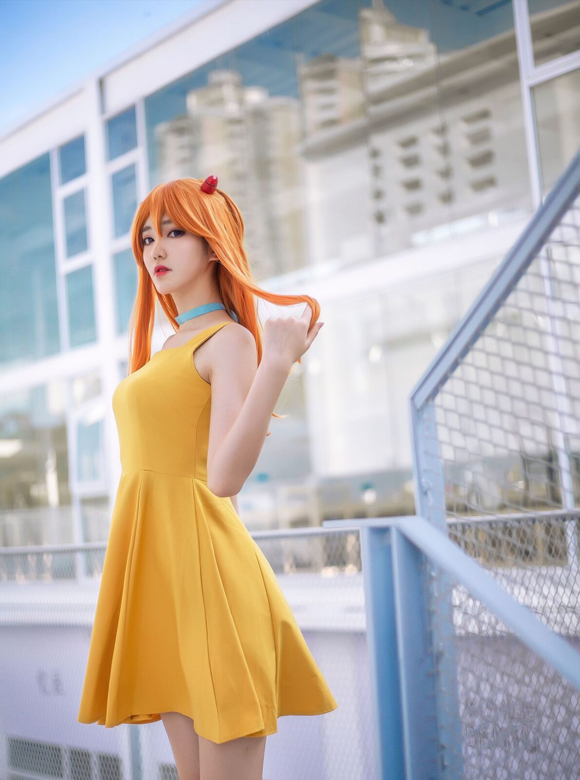 明日香黄裙 - 南桃Momoko cosplay 第3张