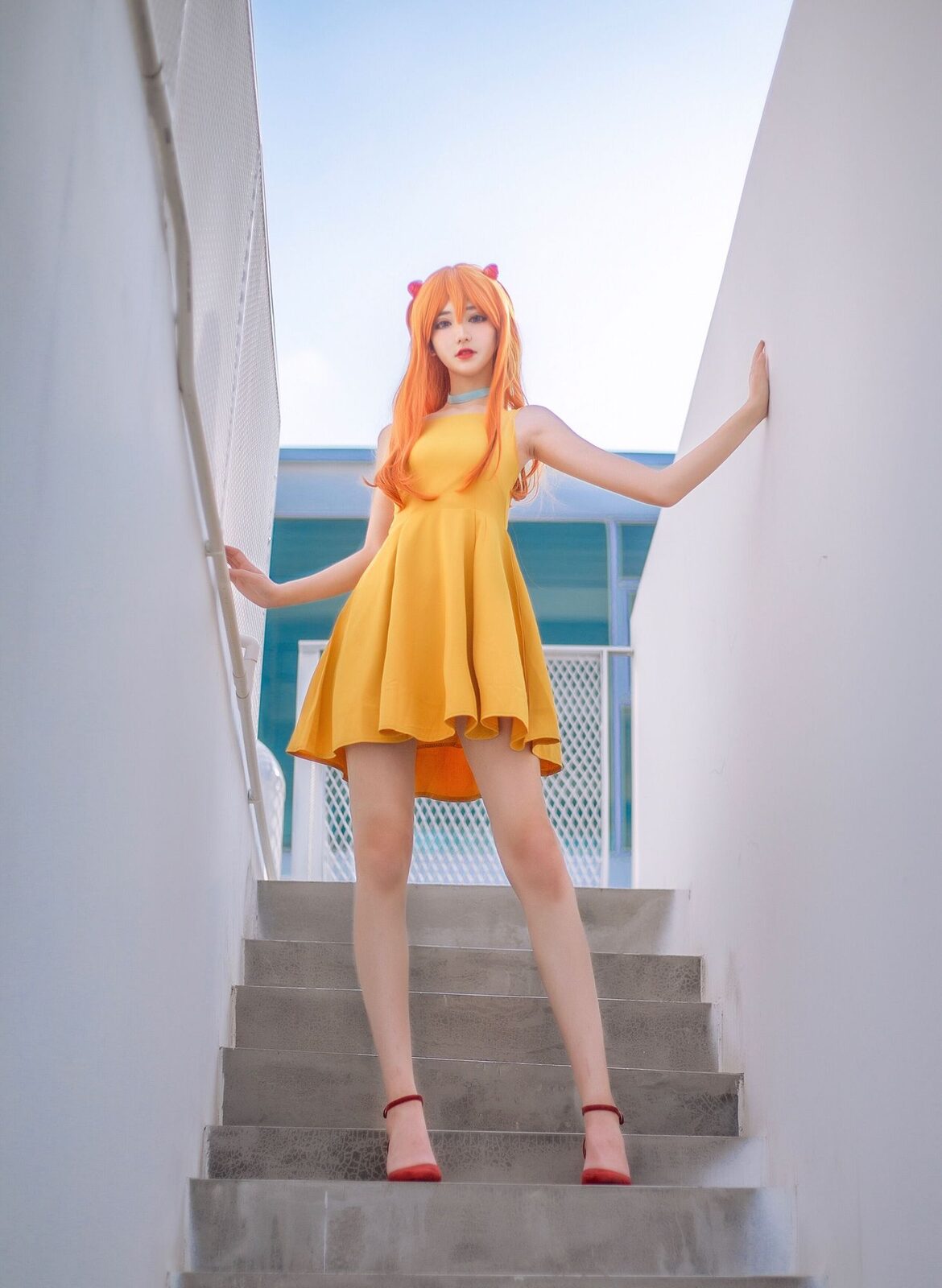 明日香黄裙 - 南桃Momoko cosplay 第5张