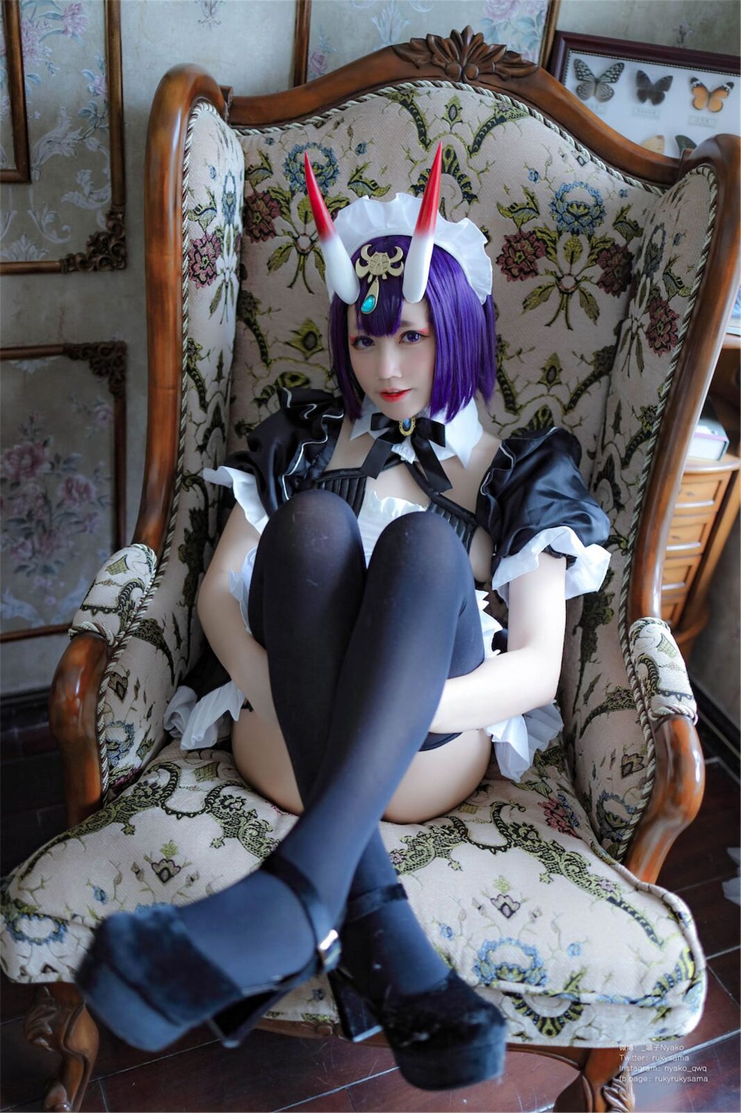 酒吞童子女仆 - Nyako喵子 cosplay 第3张