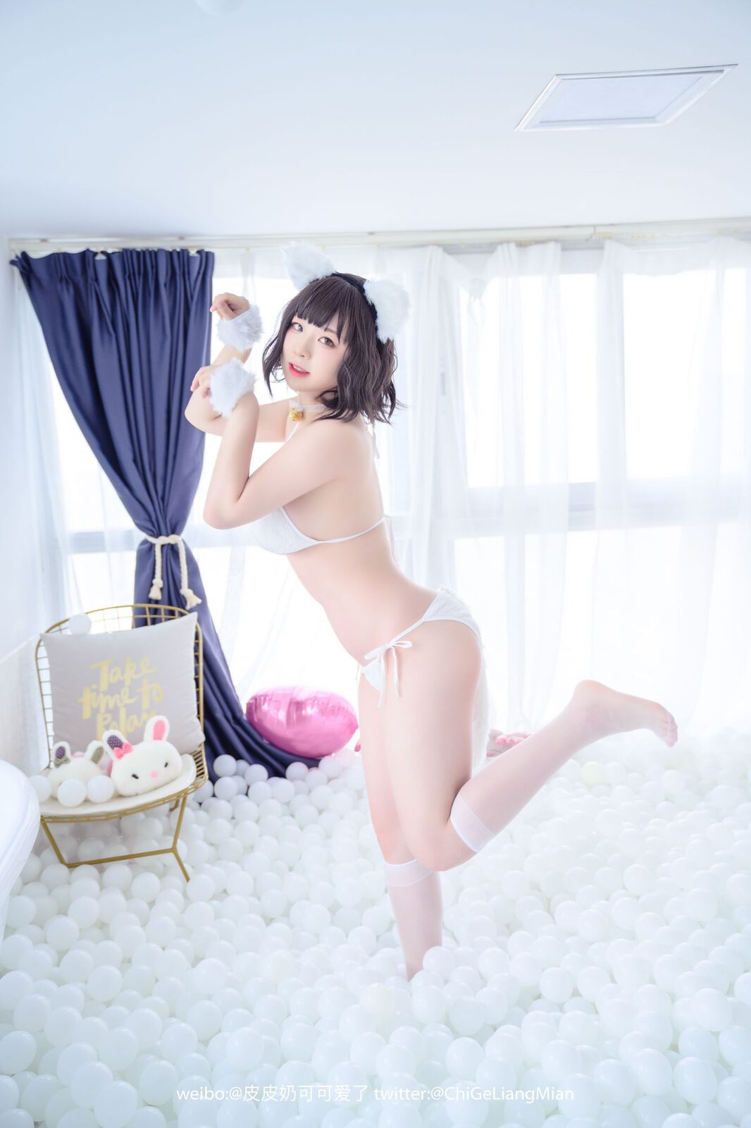 白猫 - 皮皮奶可可爱了啦(超皮皮皮奶) cosplay 第2张