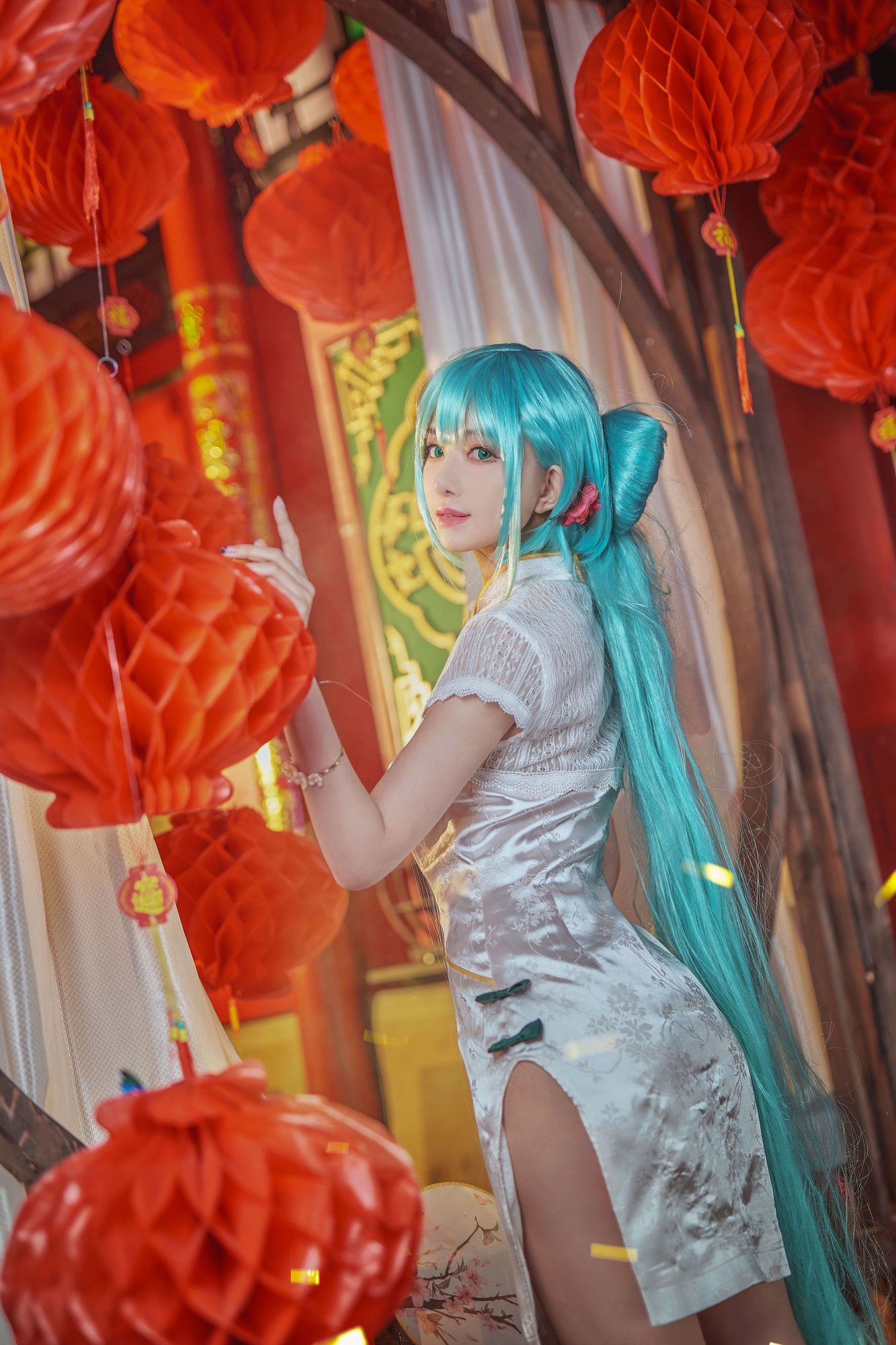 图片[5]-Shika小鹿鹿 No.103 初音 韶华旗袍（14P） - 图友-图友