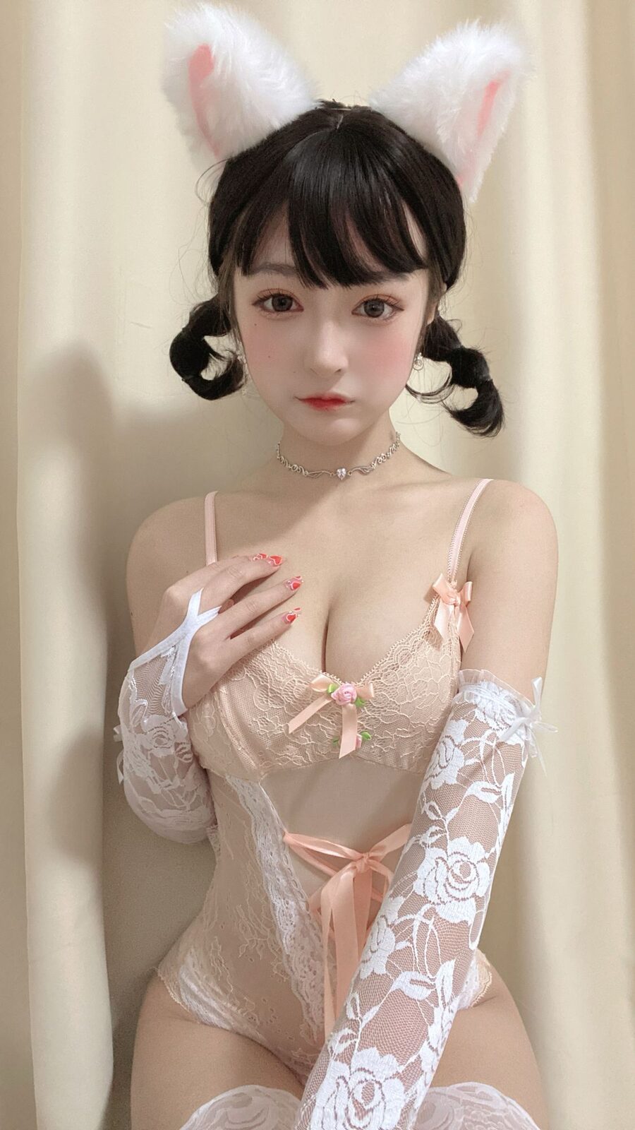 法式猫耳娘 - 佳佳好难啊 cosplay 第3张
