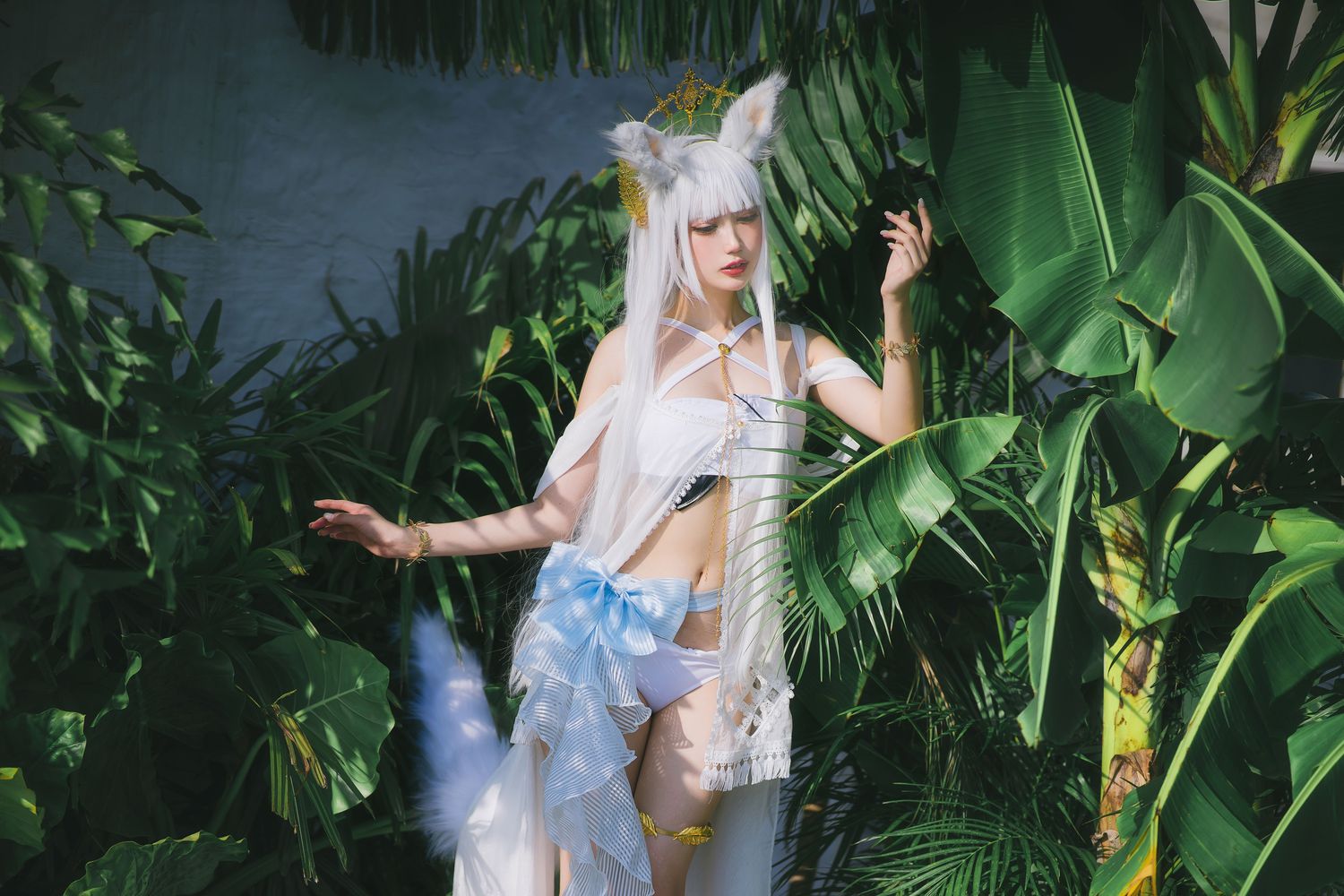 白金泳装 - 周叽是可爱兔兔 cosplay 第2张