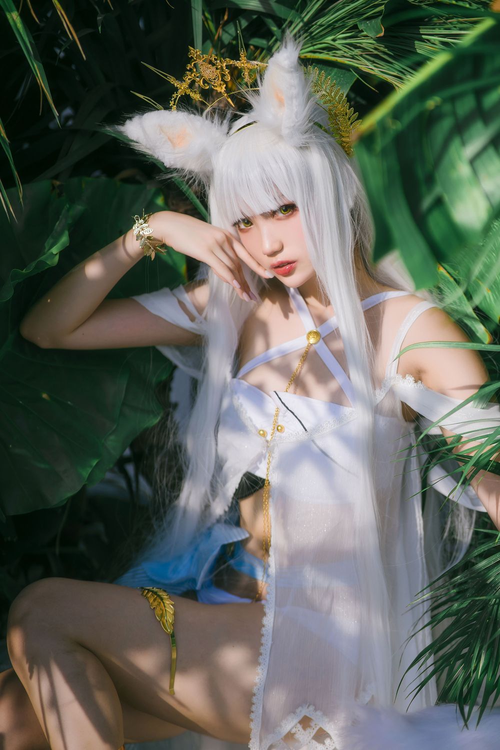 白金泳装 - 周叽是可爱兔兔 cosplay 第3张