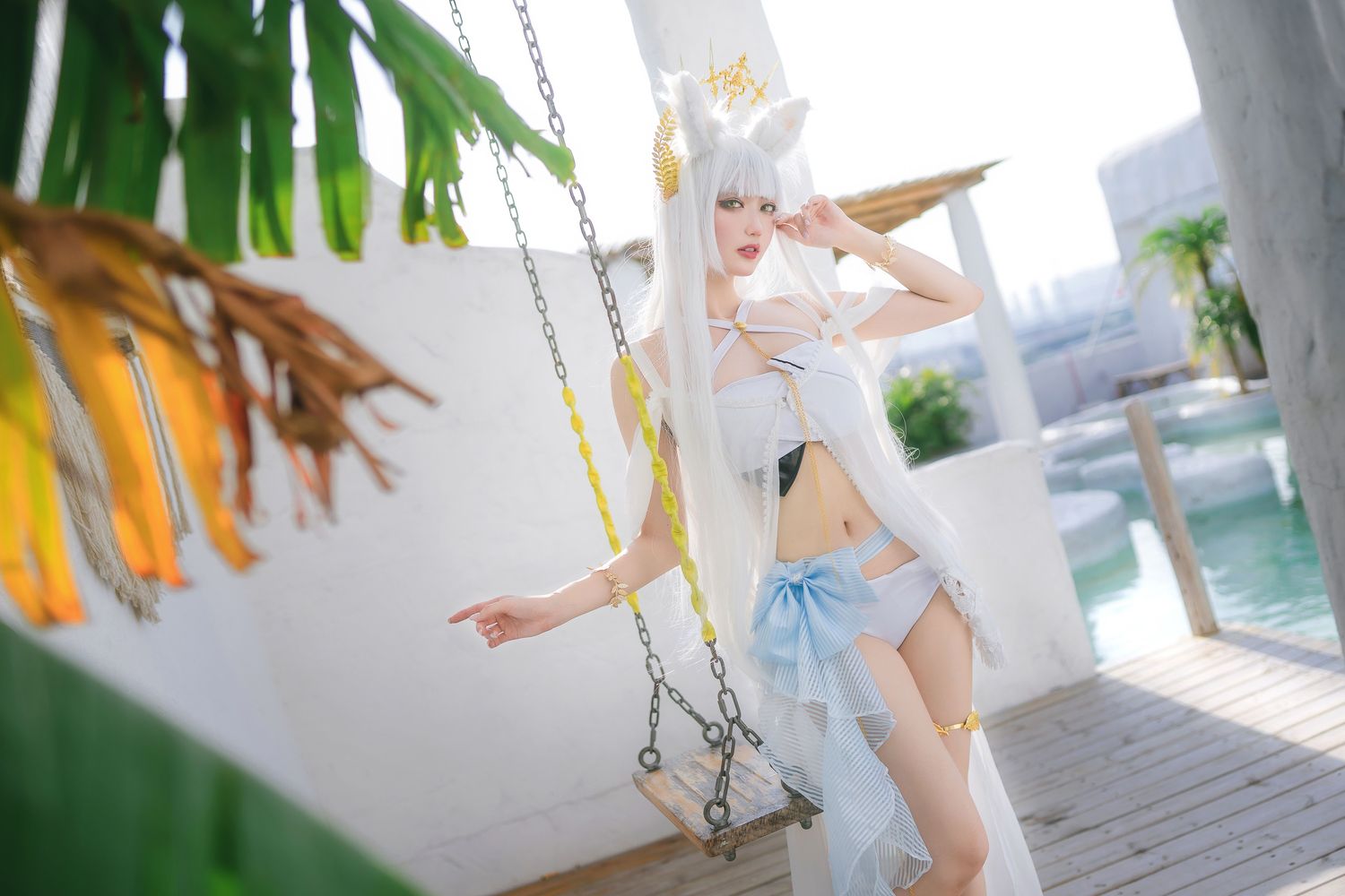 白金泳装 - 周叽是可爱兔兔 cosplay 第5张