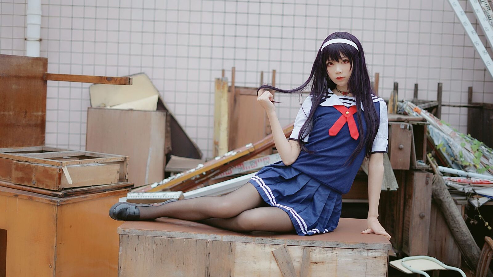学姐校服 - 五更百鬼 cosplay 第2张