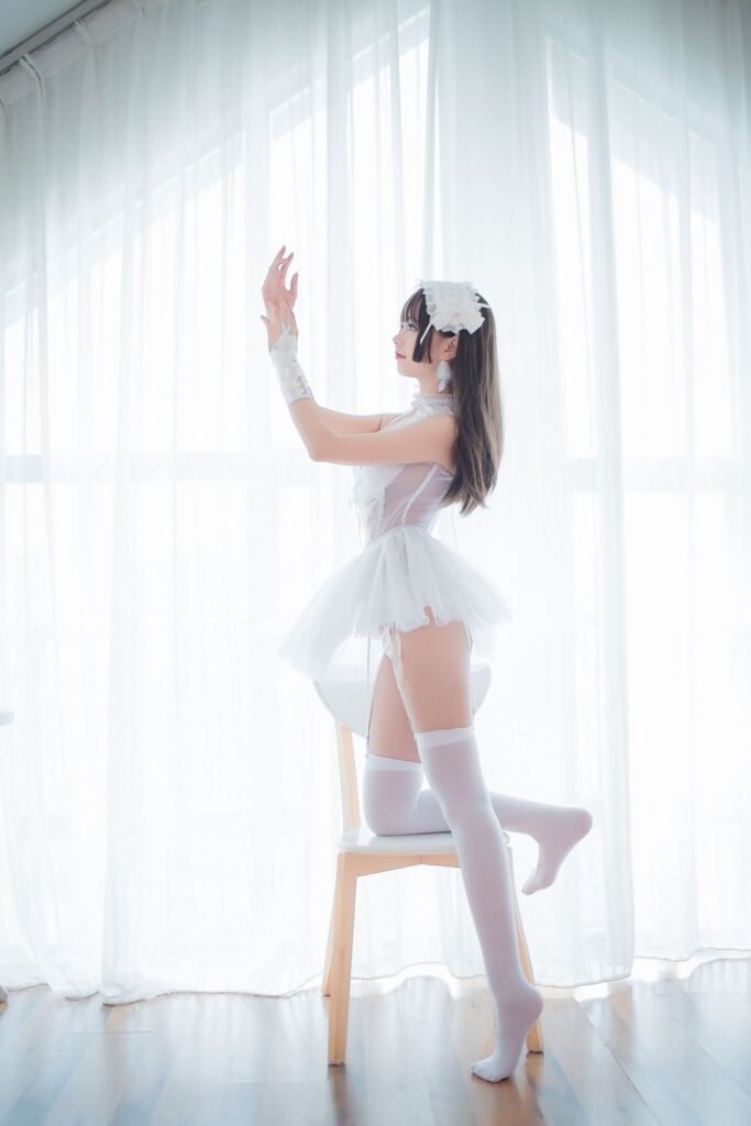 小野妹子w No.030 小野 白色纱裙(9P)-图友