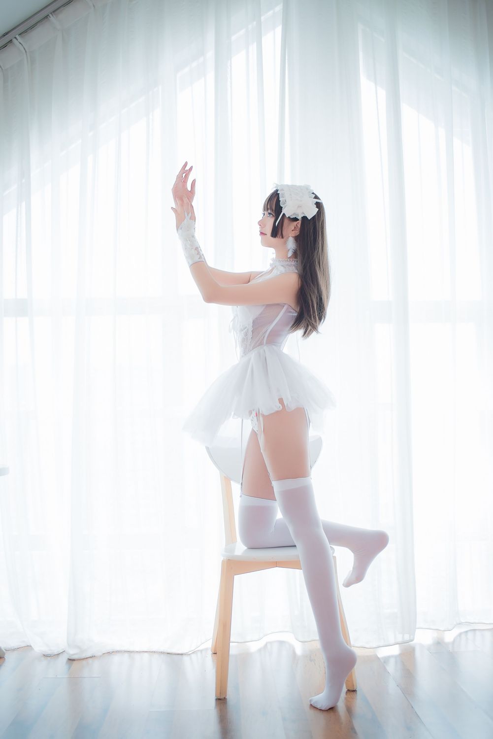 小野妹子w No.030 小野 白色纱裙（9P）-图友