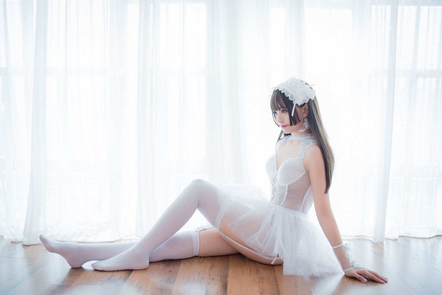 图片[4]-小野妹子w No.030 小野 白色纱裙（9P）-图友