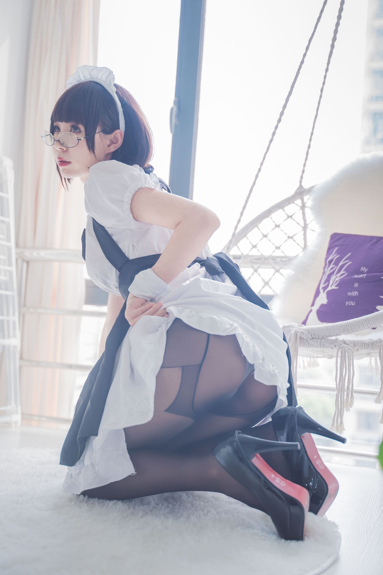 图片[3]-西园寺南歌 No.005 黑丝女仆（45P）-图友